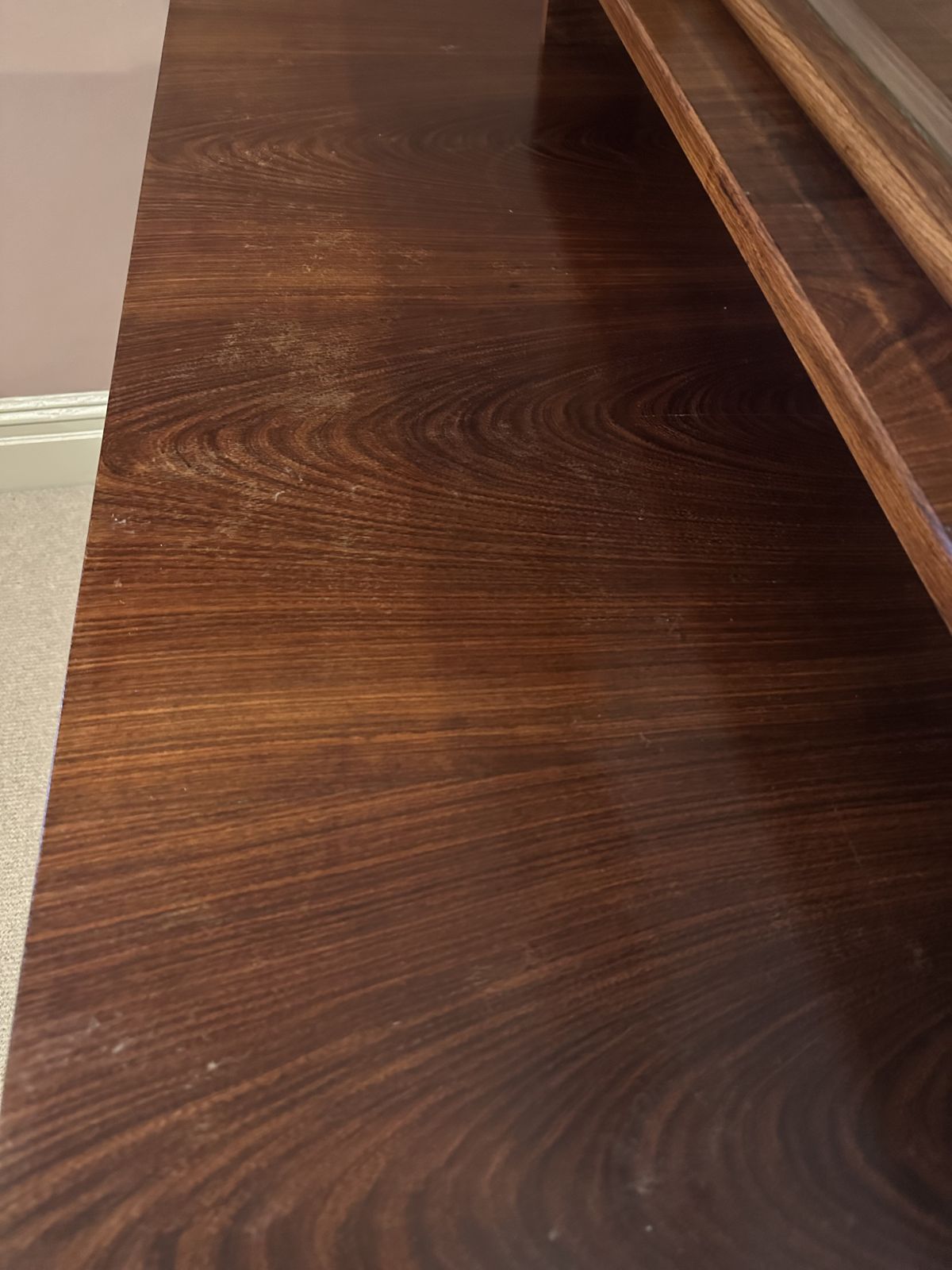 Italian Art Deco Rosewood Drawers & Mirror With Walnut Bookmatch Veneer photo for sale