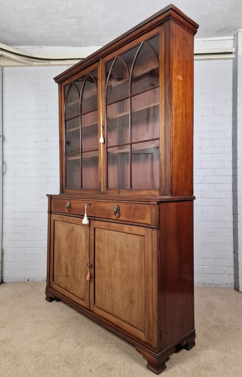 photo buy Antique Mahogany Bookcase Cupboard   George IV