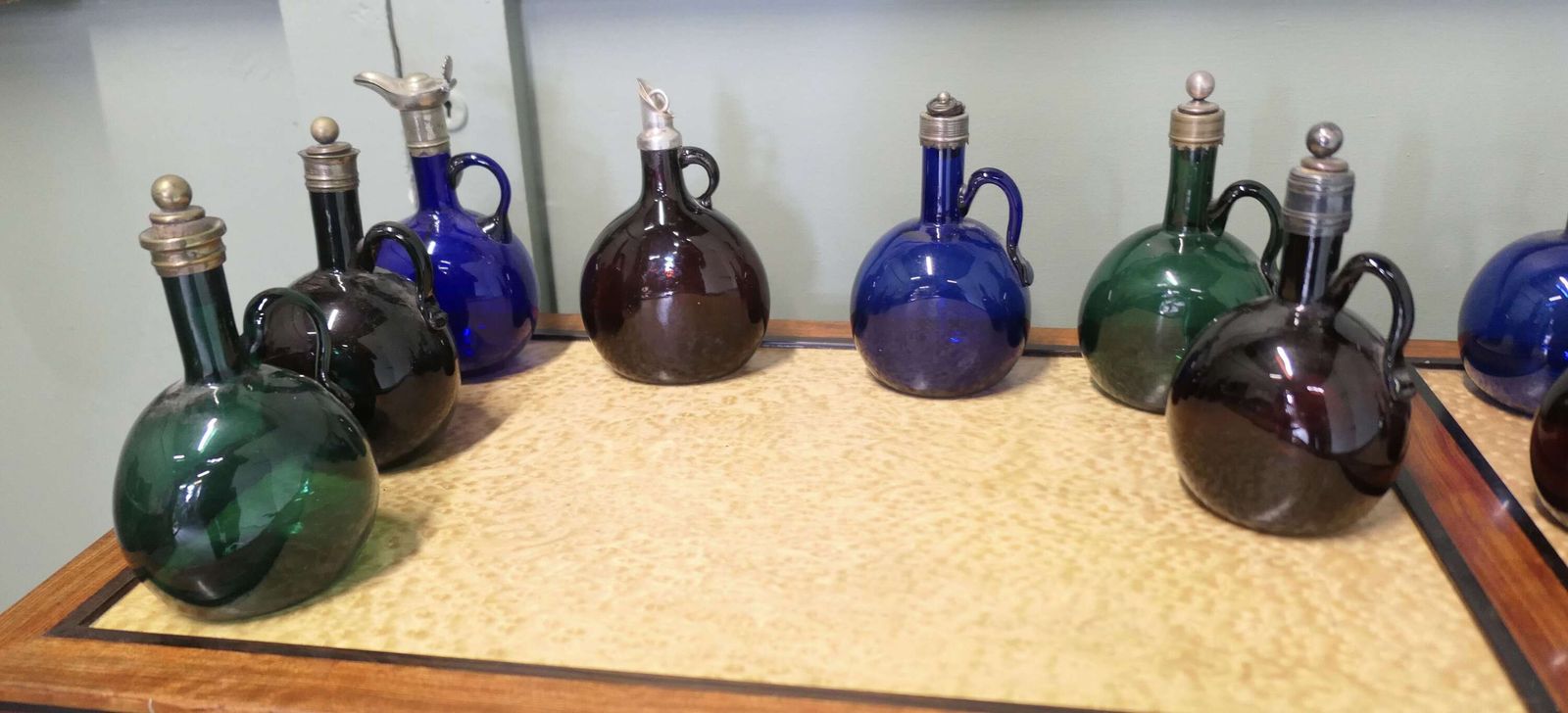 A Large Collection Of 19th C English Flagon Decanters A Large Collection photo buy