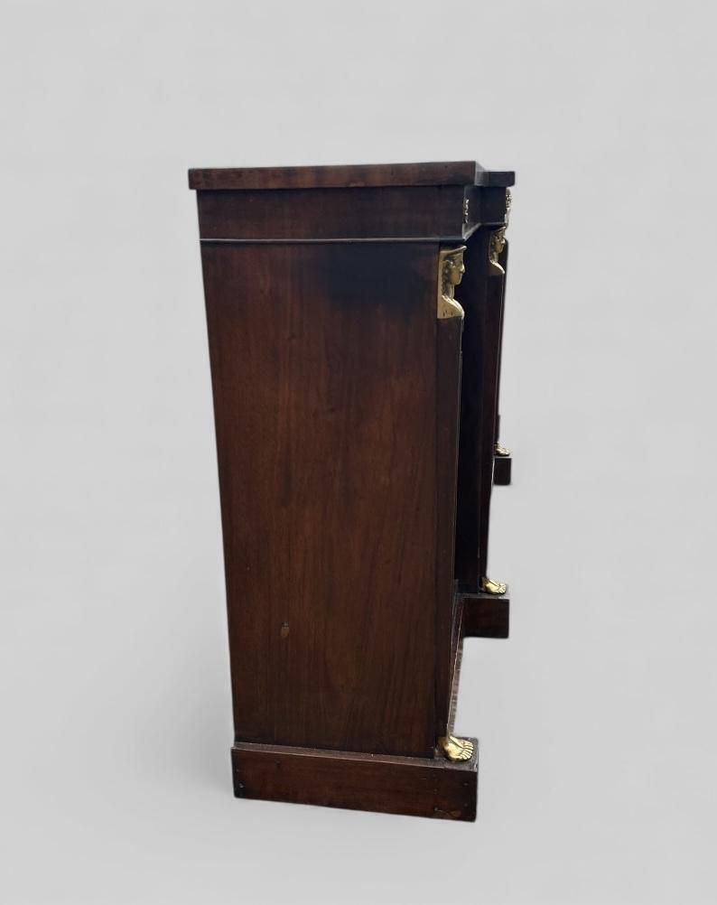 Mahogany Bookcase Neo Classical Egyptian Revival Style photo furniture