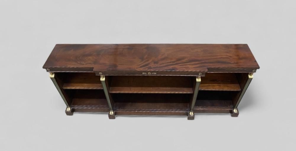 Mahogany Bookcase Neo Classical Egyptian Revival Style photo 1650.0