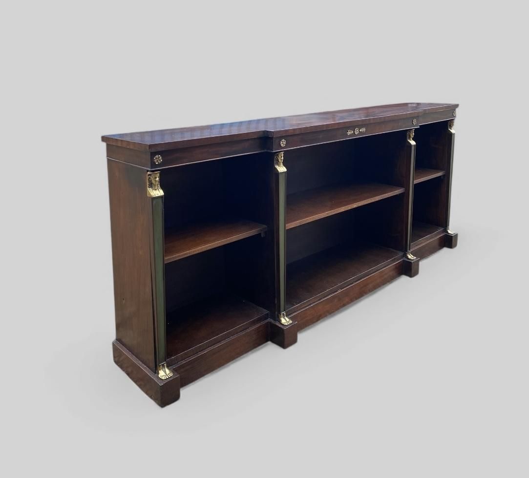 photo furniture Mahogany Bookcase Neo Classical Egyptian Revival Style
