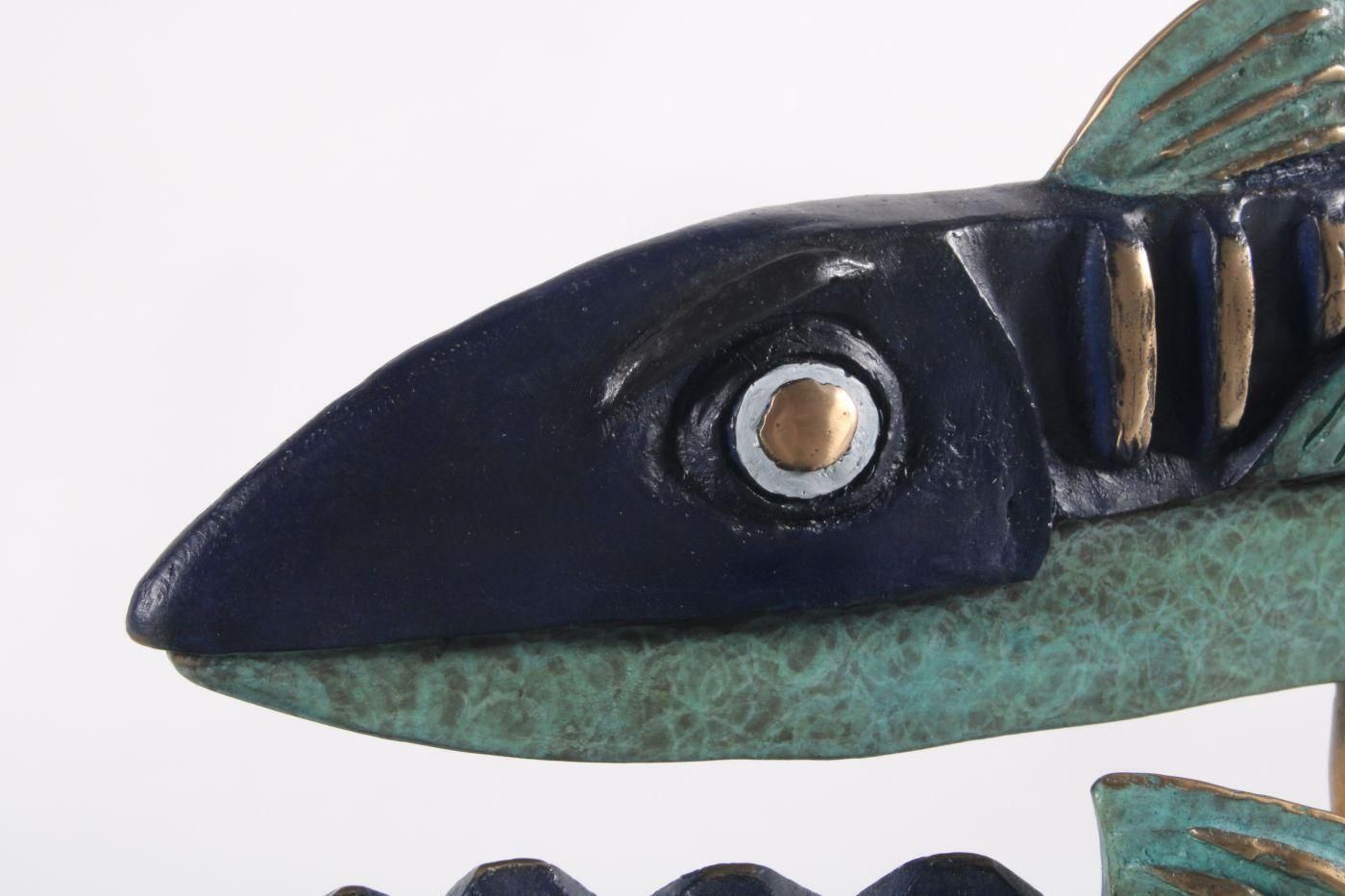 Limited Edition Bronze Sculpture ‘School Of Fish’ By Graham Knuttel photo furniture