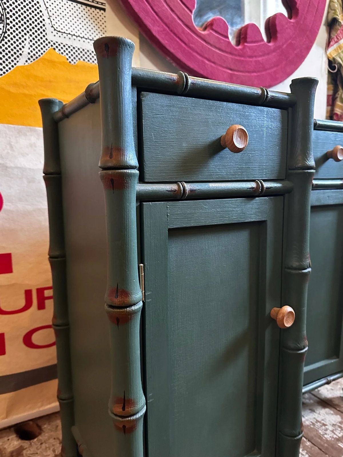 "Made By Muirshin" Faux Bamboo Bedside Lockers photo vinterior