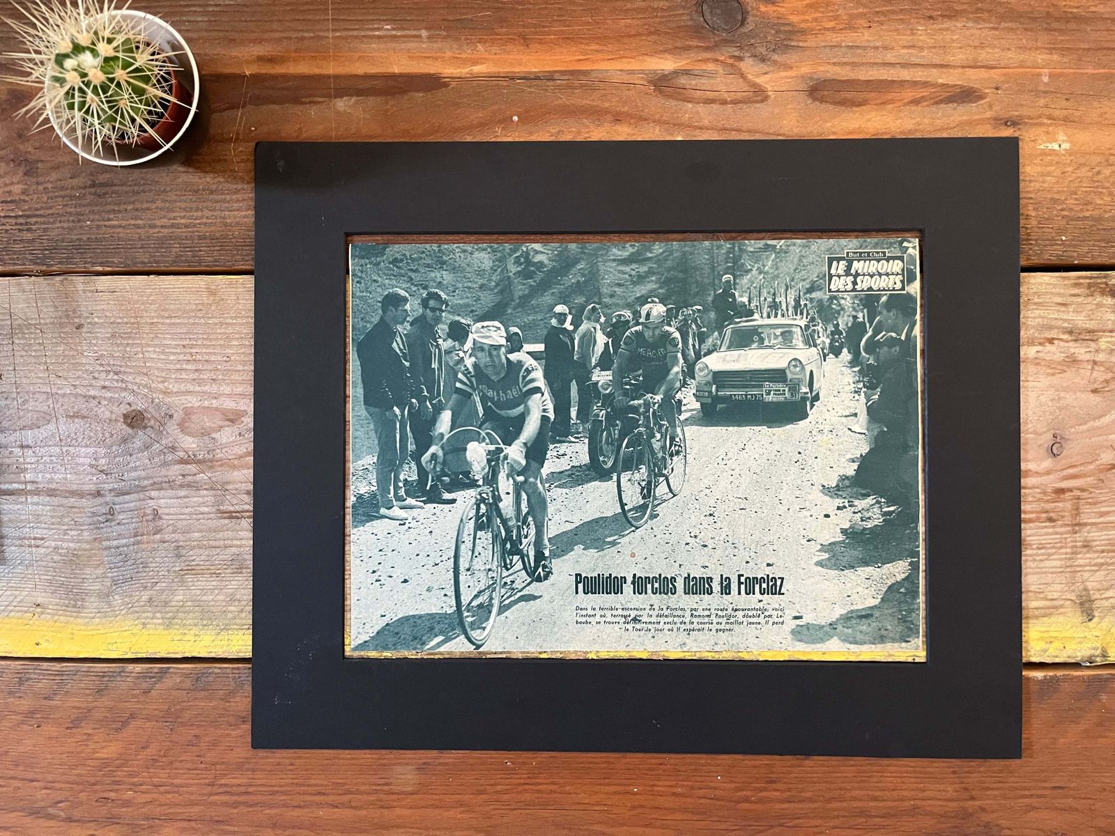 Vintage Cycling Print   Raymond Poulidor, Tour De France, Col De La Forclaz 1963