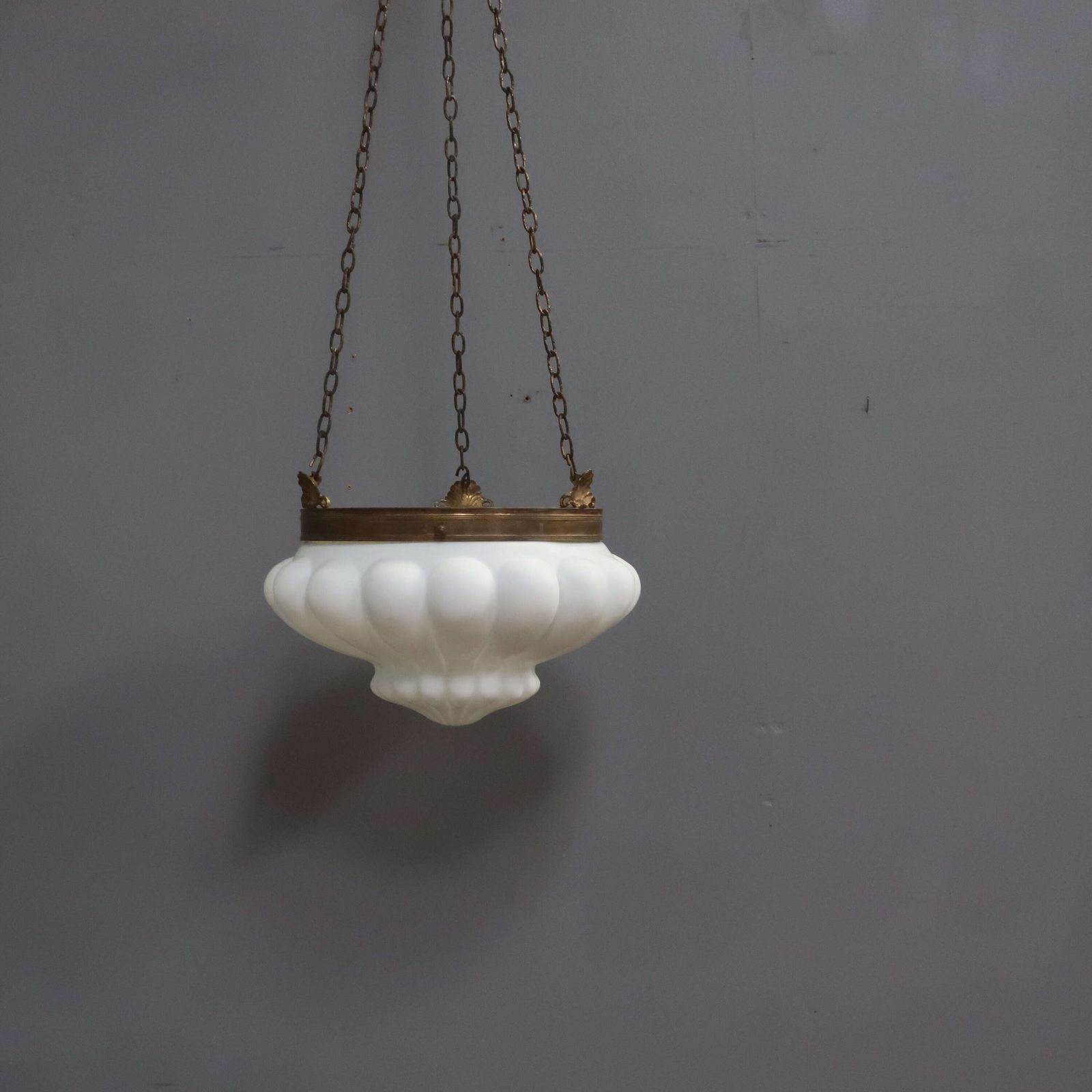 Opaline Plafonnier Ceiling Bowl Light C1890 photo Lighting