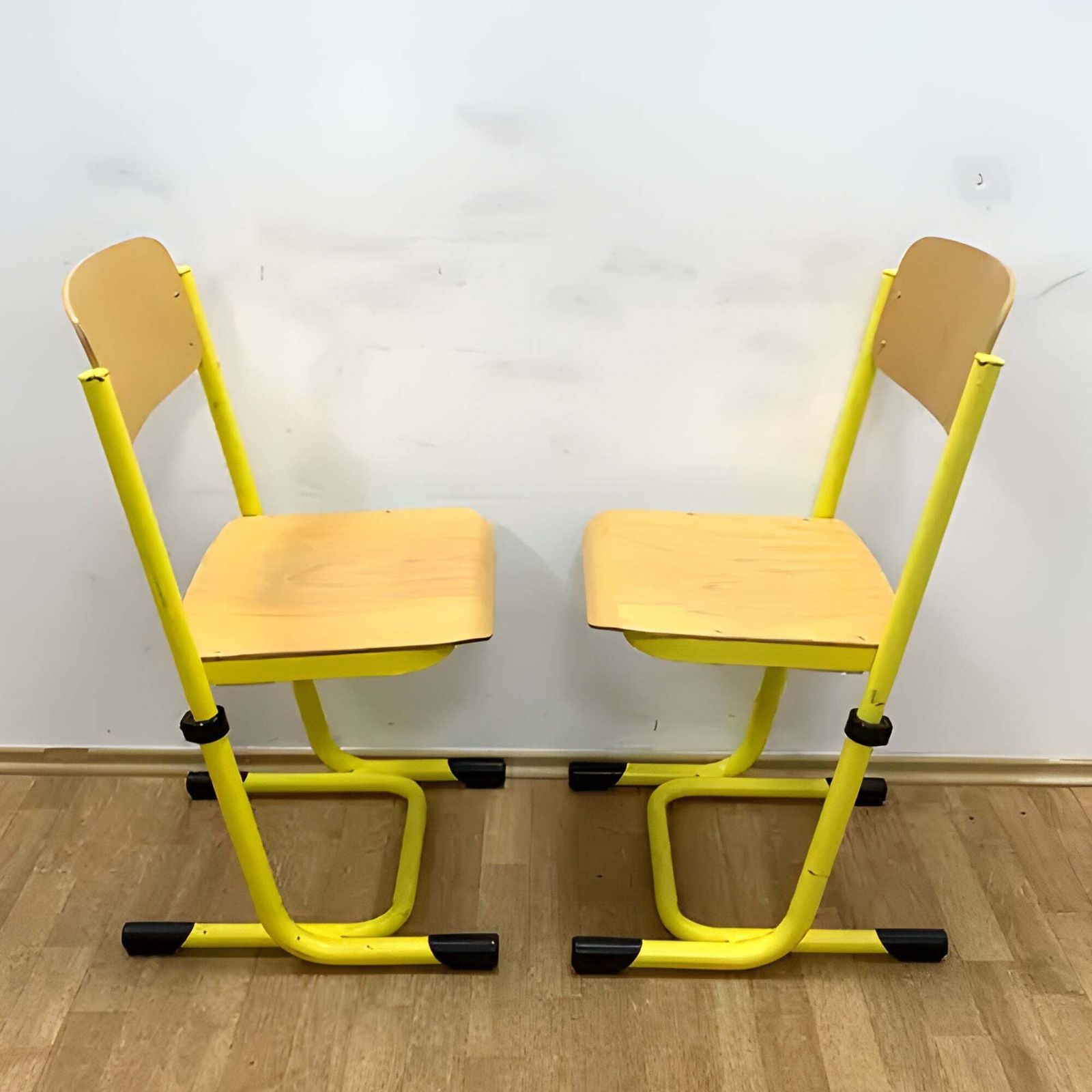 Retro Chairs, Metal & Veneer, 1980s (Set Of 2) photo 244.0