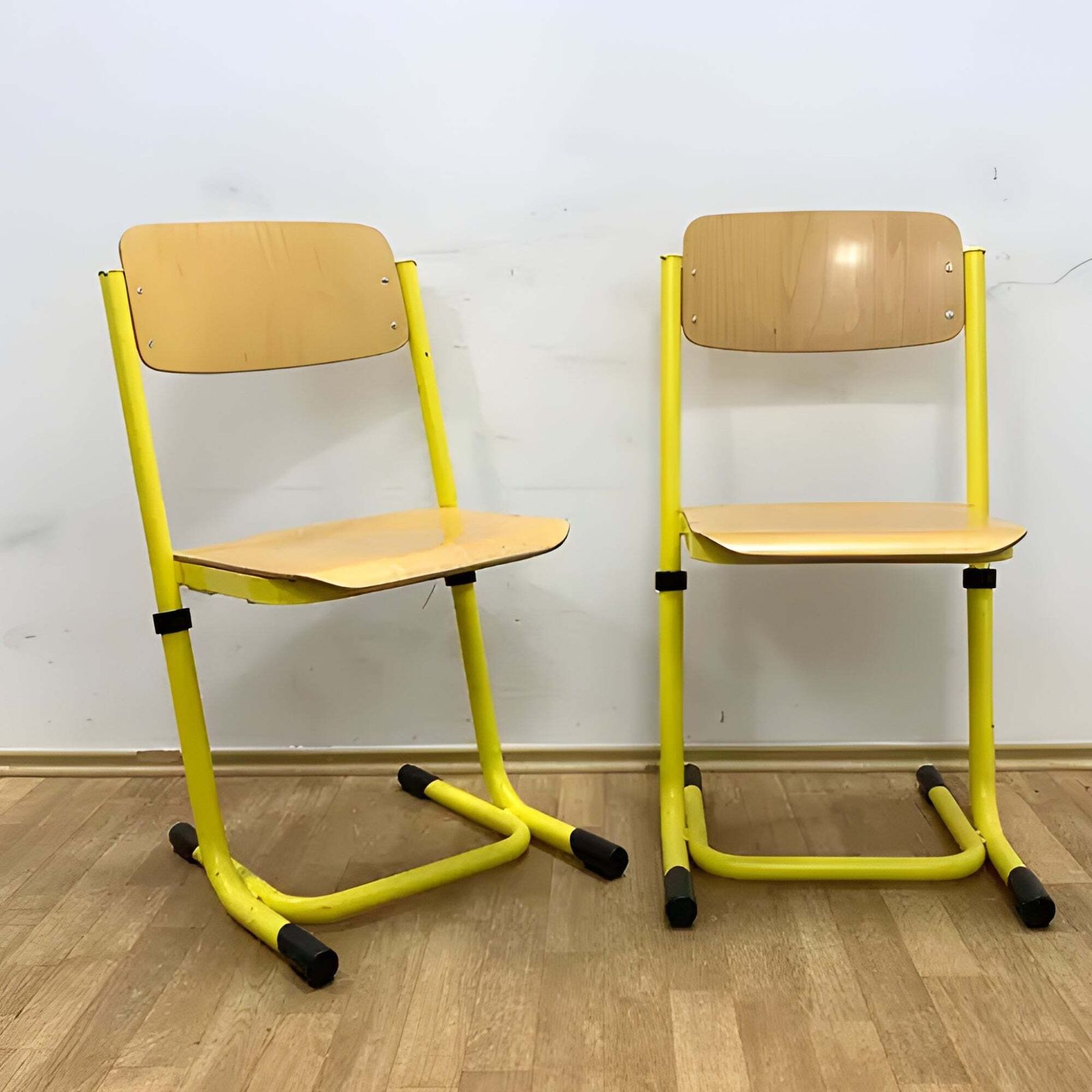Retro Chairs, Metal & Veneer, 1980s (Set Of 2) photo vinterior