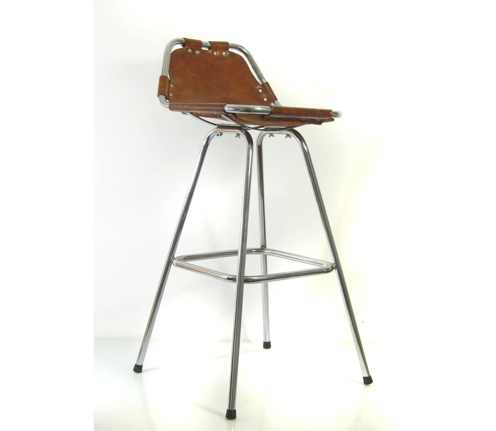 Charlotte Perriand "Les Arcs" Barkruk In Zadeleer – Vintage Skiresortontwerp Ca. Jaren 1960, Mid Century Modern