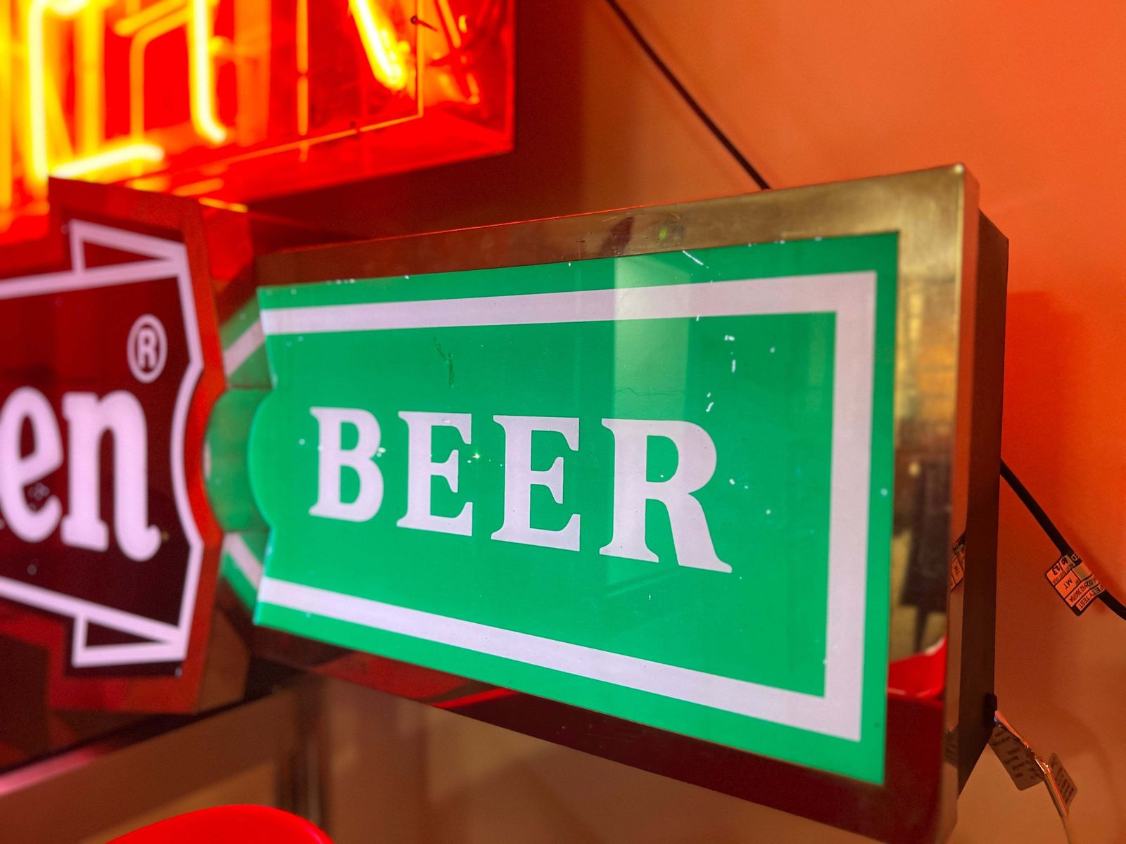 Heineken, Illuminated Lager And Beer Sign photo 895.0