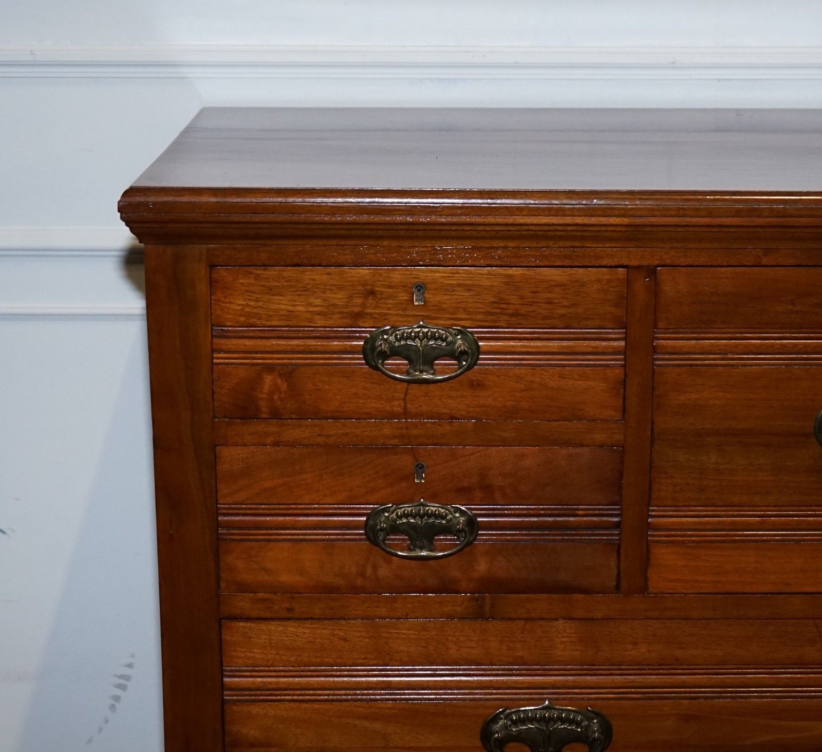 Antique 1904 Arts & Crafts Period Chest Of Drawers Made By Harris Lebus photo 850.0