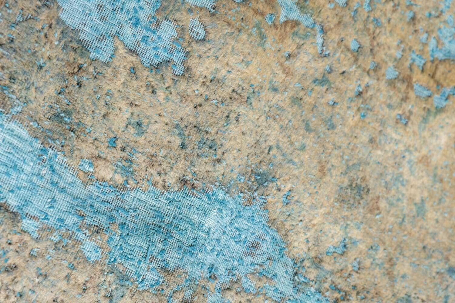 Rectangular Wool Rug With A Light Blue Background. Contemporary. photo 4500.0