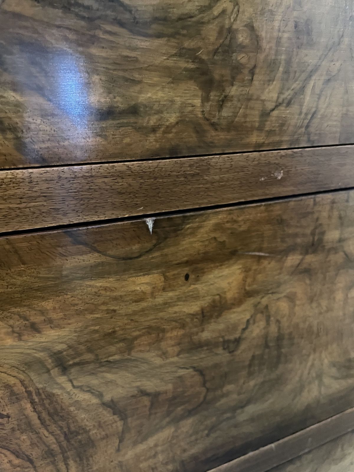 Walnut Veneer Chest Of Drawers photo for sale