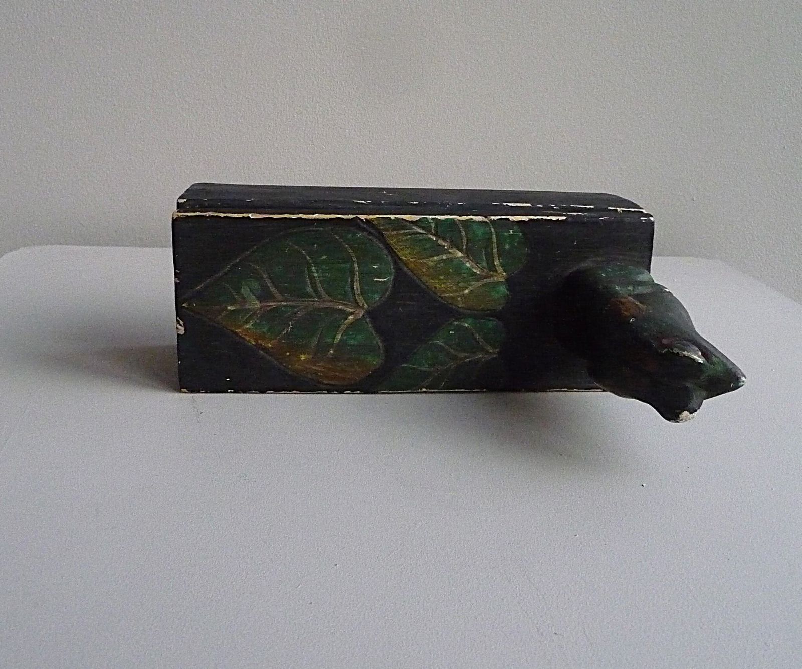 Antique Scandinavian Handmade Painted Wooden Box photo buy