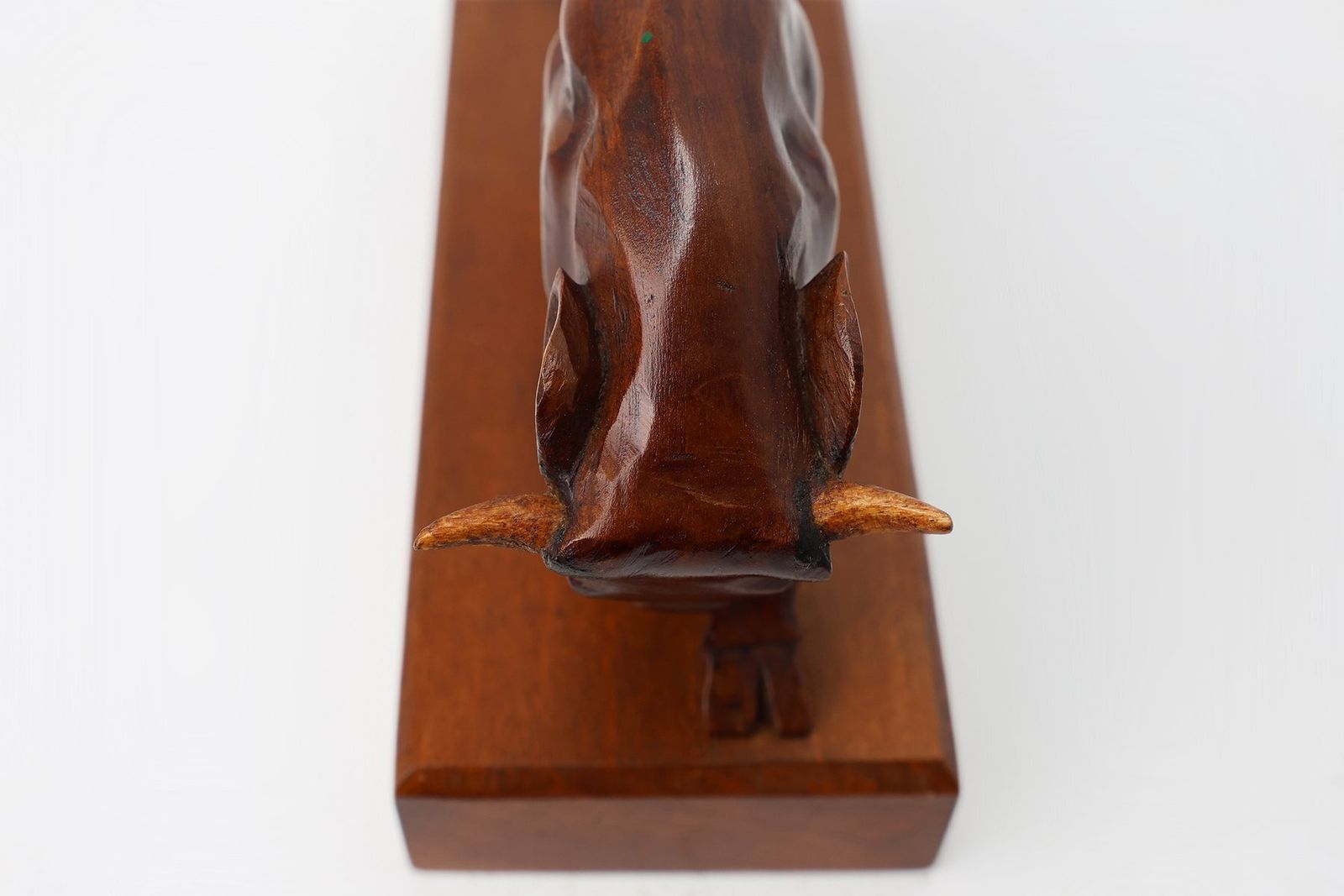 Art Deco Oak Bull Bookends, France, 1930s, Set Of 2 photo vinterior