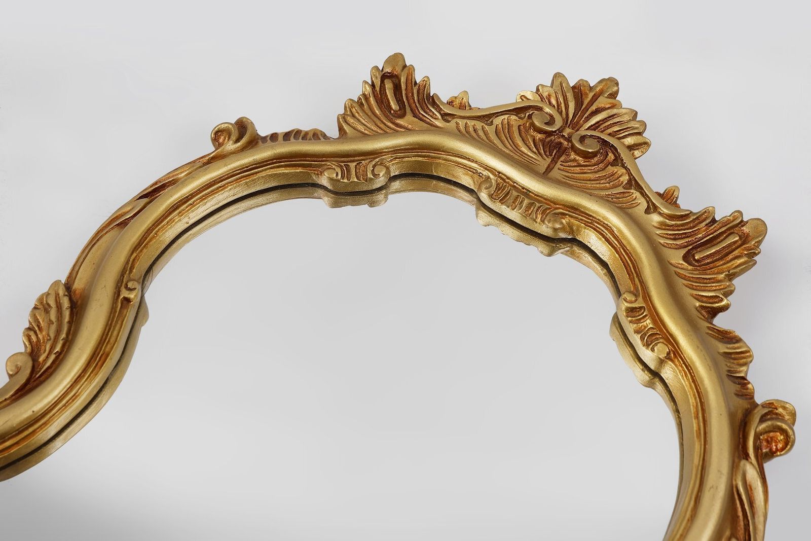 Mid Century Modern Baroque Style Gilded Mirror, 1950s photo vinterior