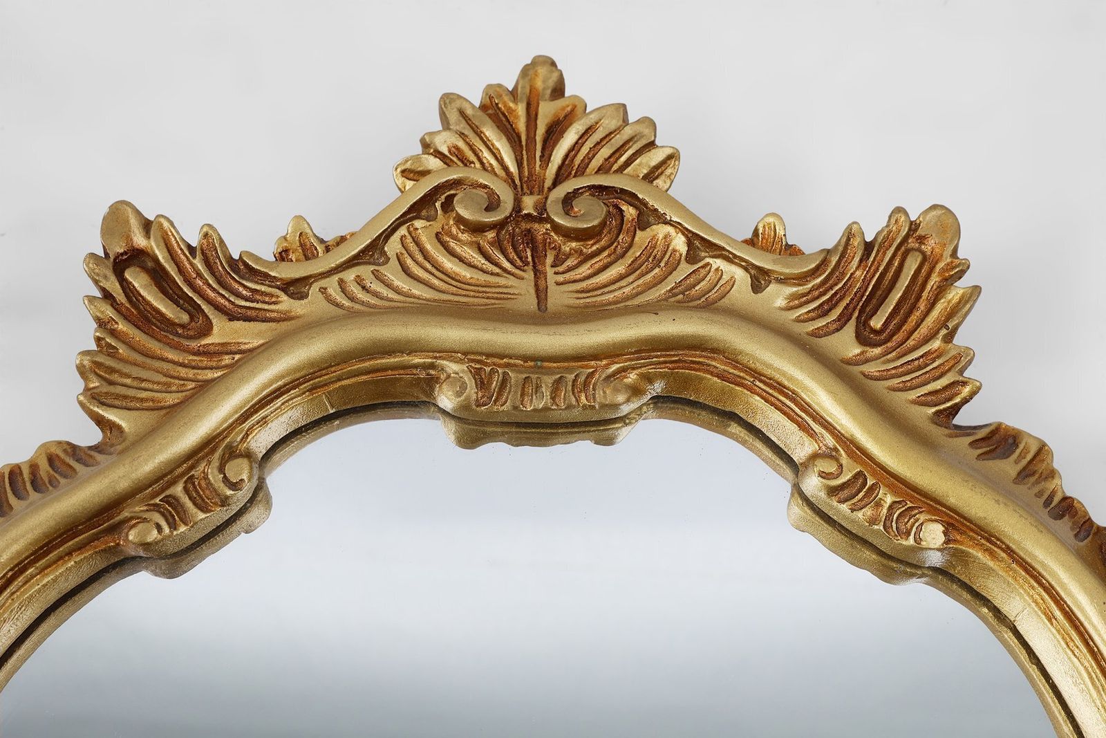 Mid Century Modern Baroque Style Gilded Mirror, 1950s photo vintage