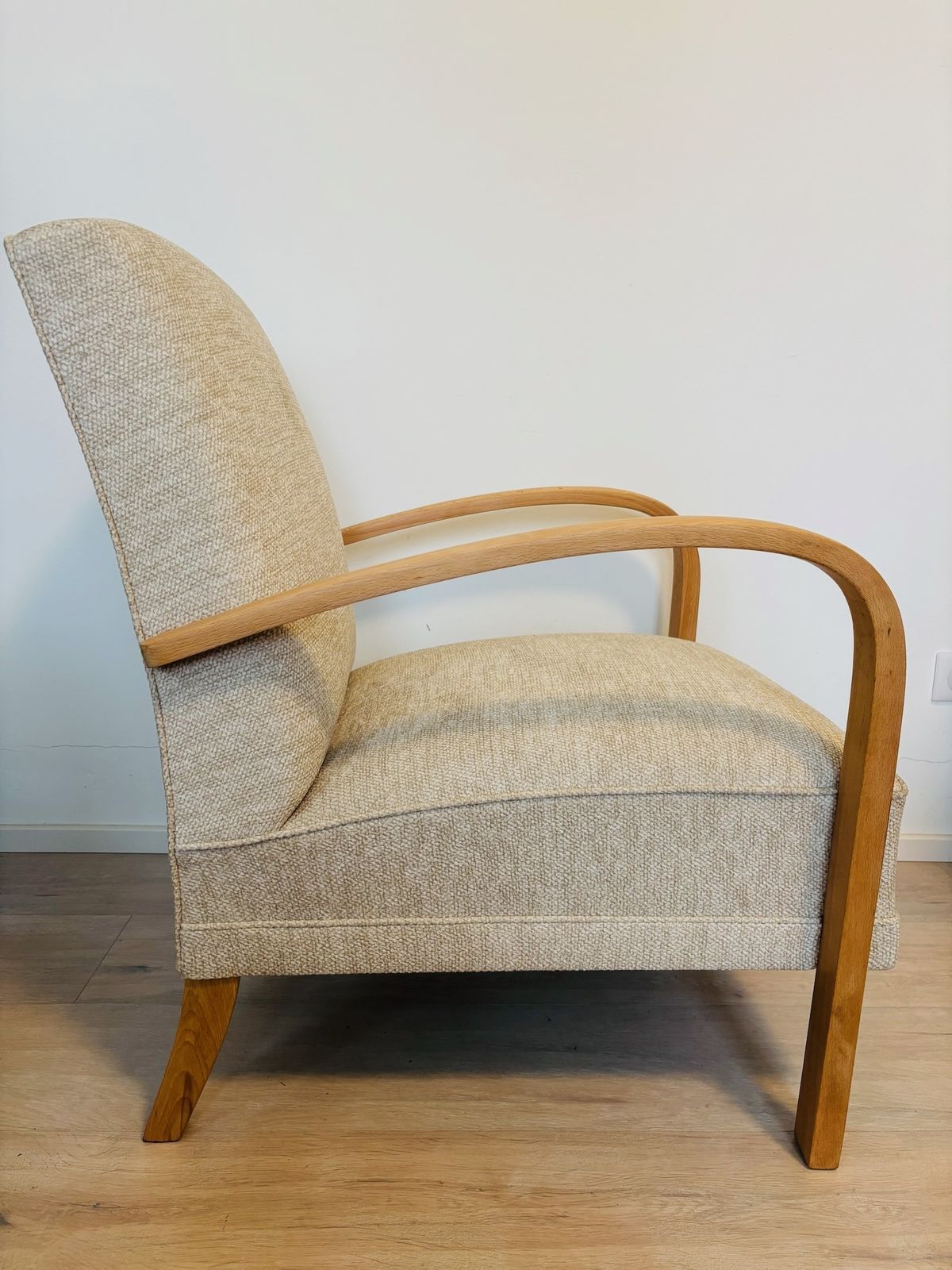 photo buy Fully Restored Vintage Armchair By Jindrich Halabala Model H 213 From Czechoslovakia 1930's