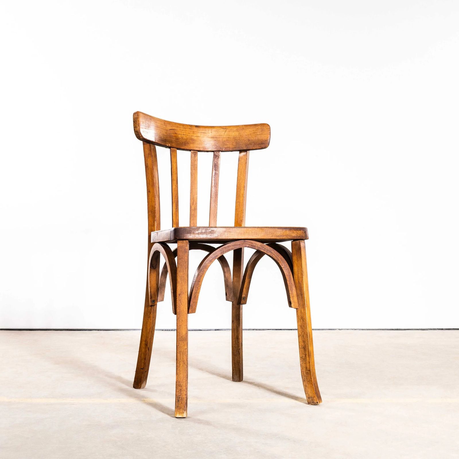 1950’s Warm Oak French Baumann Bentwood Bistro Dining Chairs