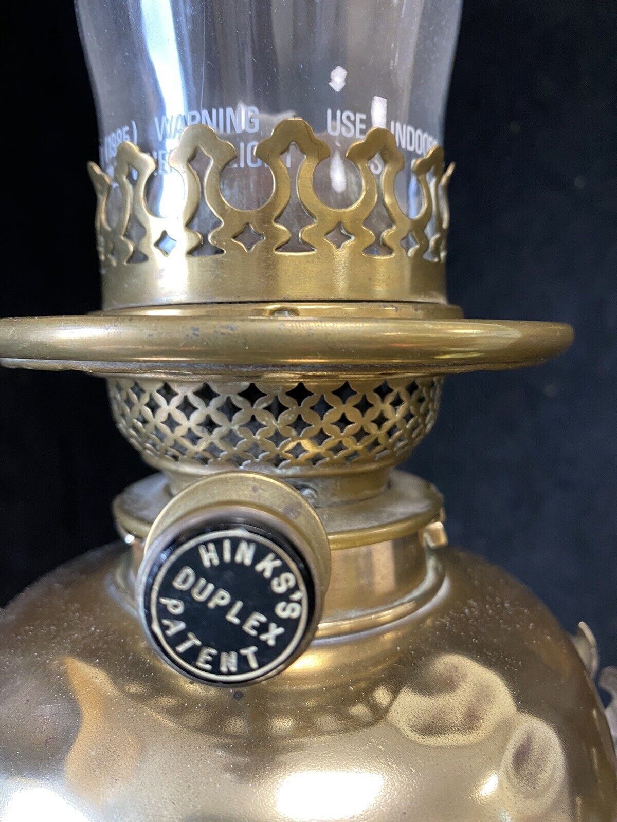 264.98 Beautiful Doulton Lambeth Stoneware Oil Lamp By J Hinks & Son photo
