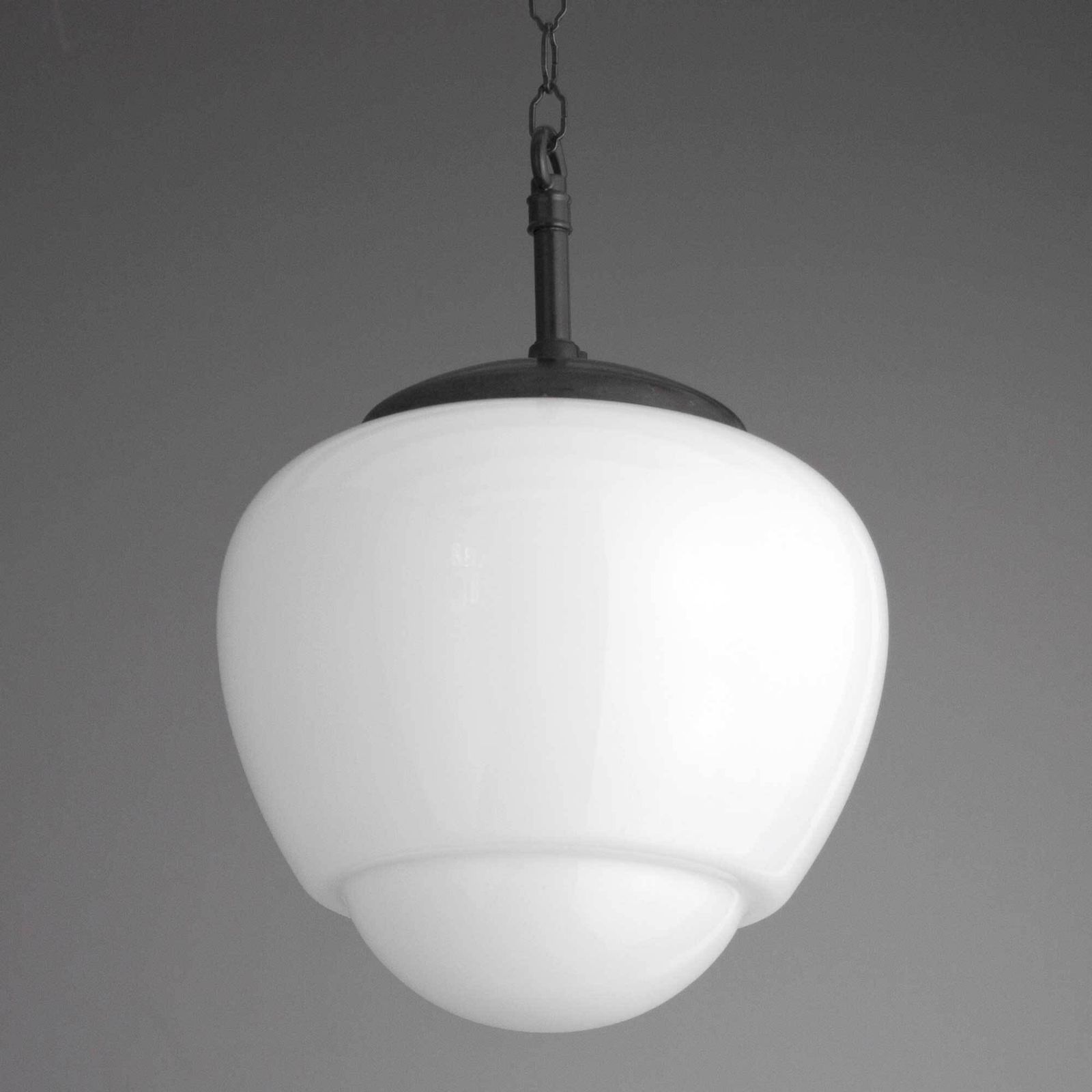 Vintage Teardrop Opaline Pendant Light photo for sale