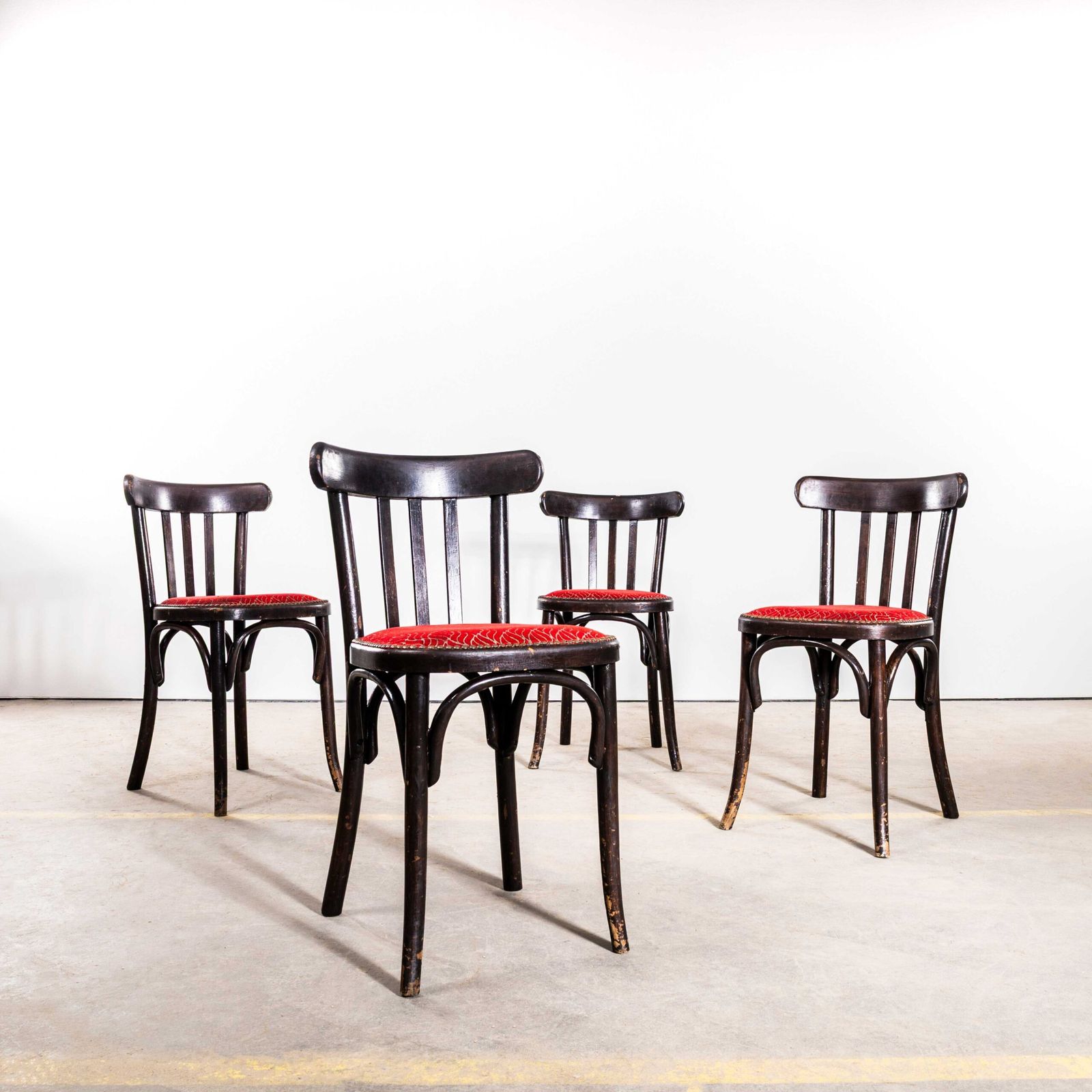 1950’s Ebonised Upholstered Classic Luterma Cafe Dining Chairs photo 165.0