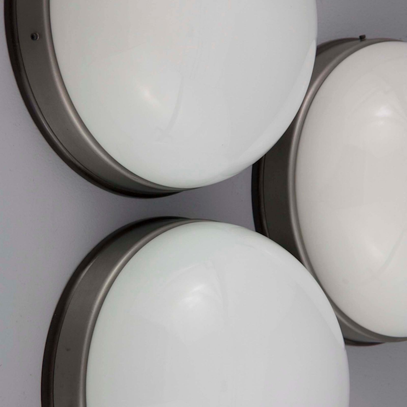 Flush Mount Round Opaline Wall Light   27cm photo for sale
