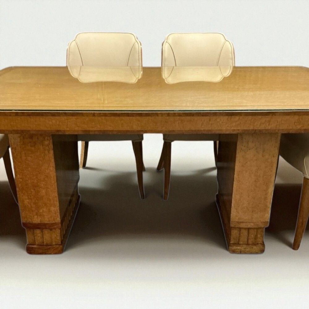 photo for sale Art Deco Dining Table And Six Chairs By Harry And Lou Epstein