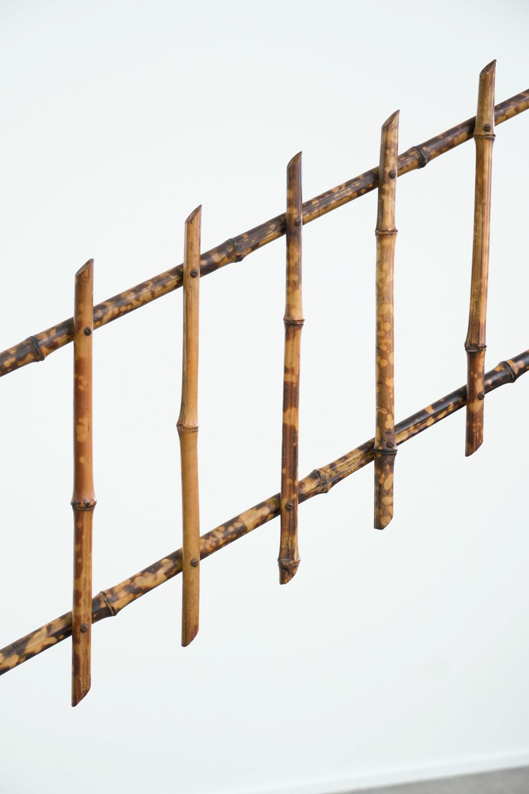 Furniture Charming Antique French Faux Bamboo Standing Coat Rack/Hallway Furniture With A Mirror And Umbrella Rack photo