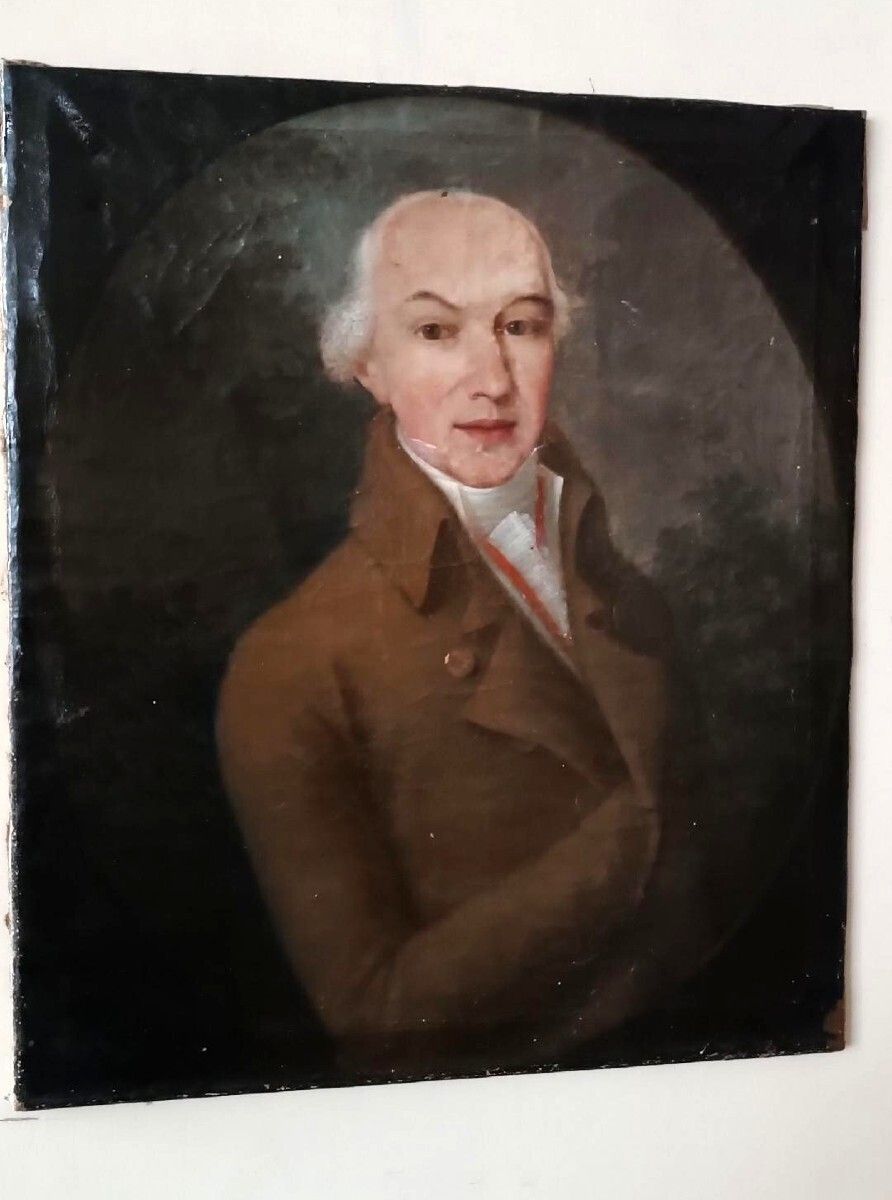 Antique Gentile Man Portrait Painting Late 18th Century photo Art