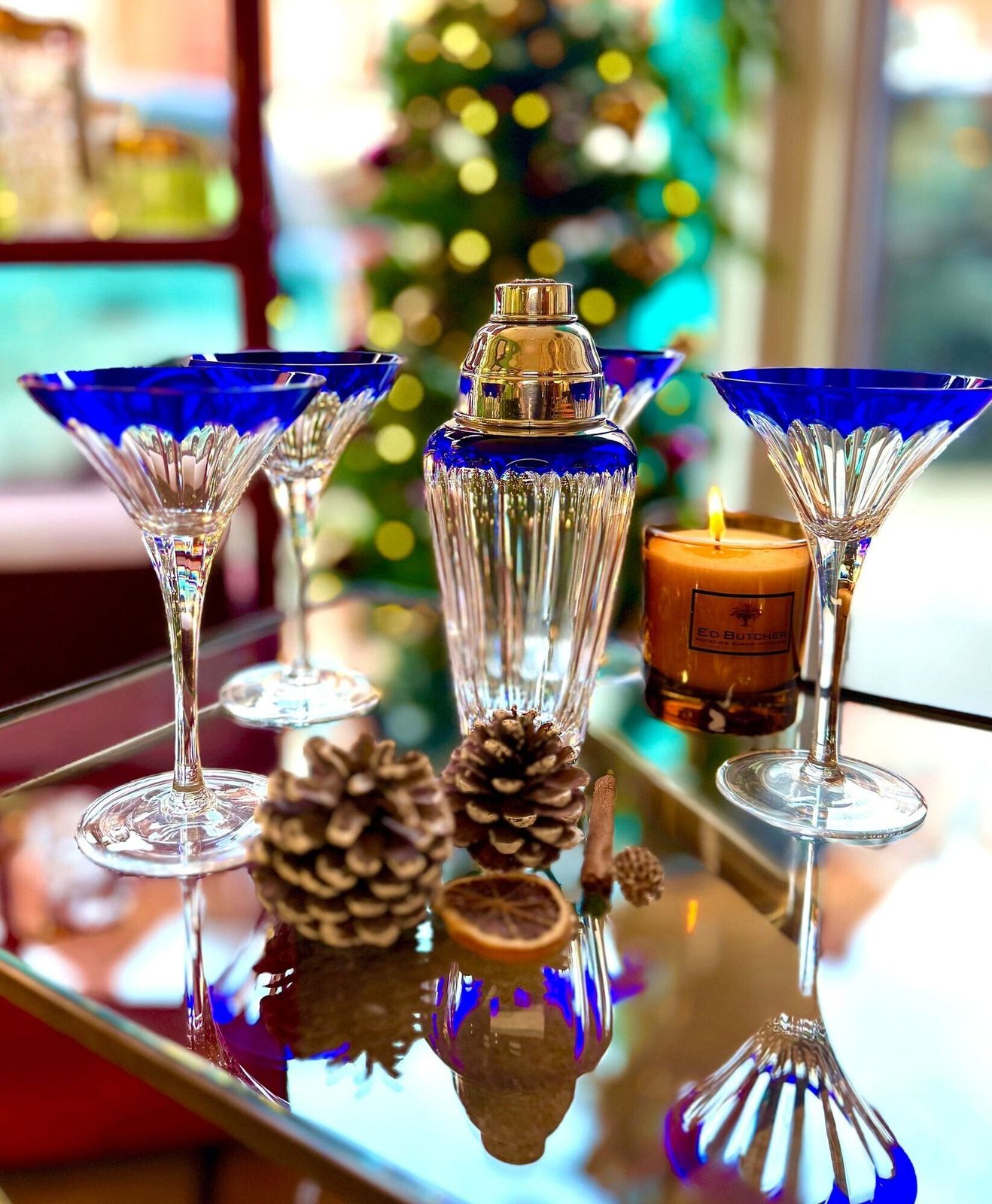 A Faberge Crystal "Grand Duke" Cocktail Set With Silver Plated Cocktail Shaker And 4 Glasses photo furniture