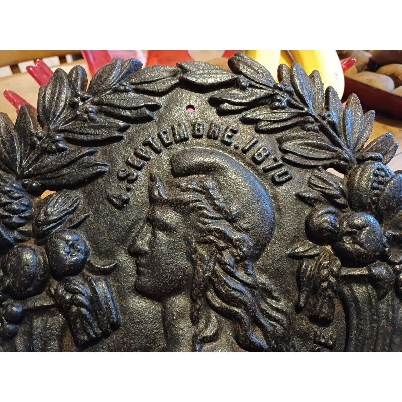 Cast Iron Plaque, September 4, 1870, French Republic photo furniture