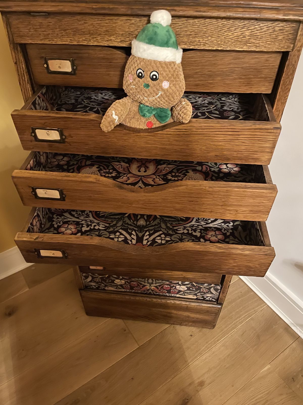 photo for sale Early 20th. Century 9 Drawer Oak Cabinet