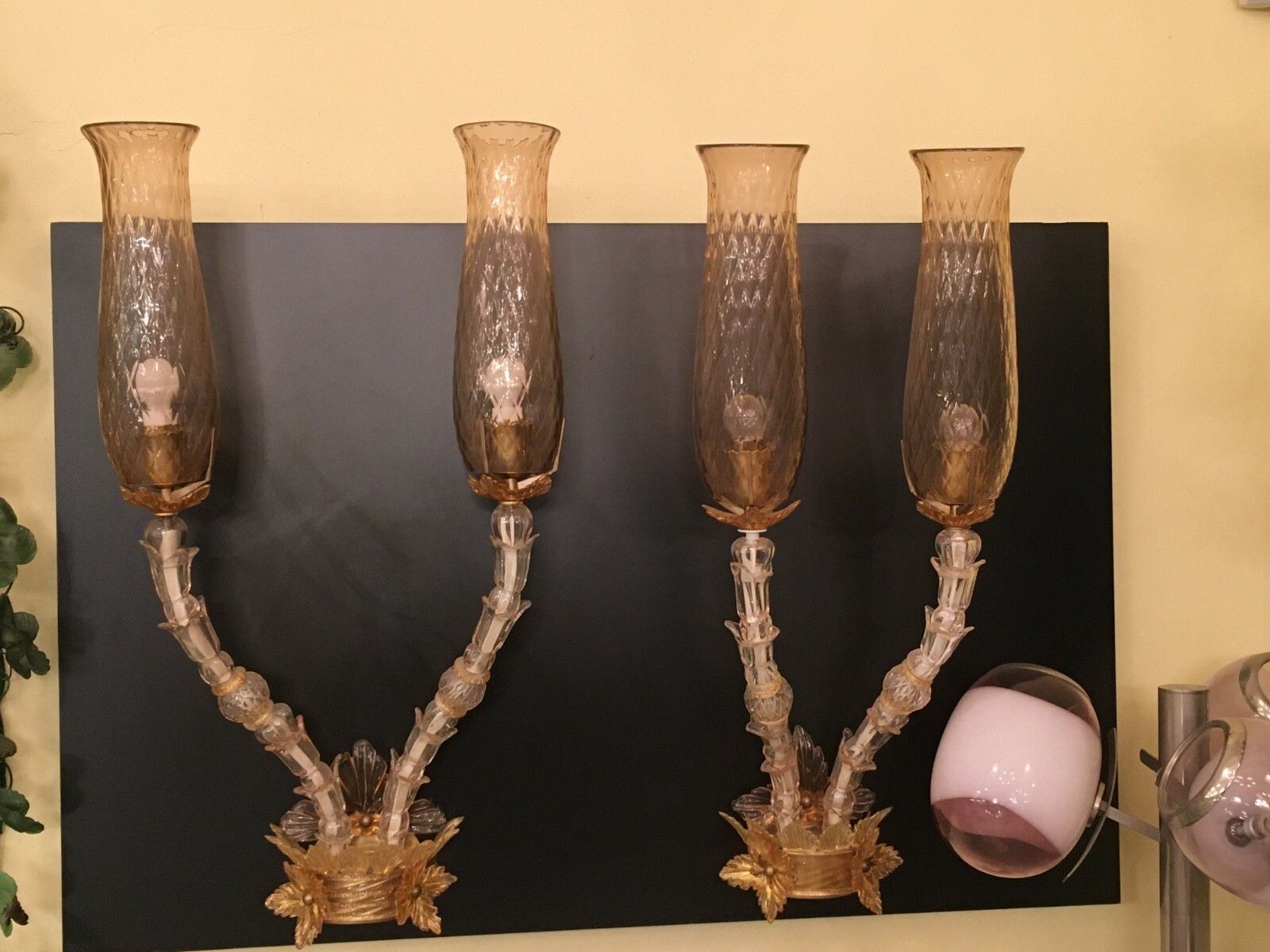 Pair Of "Seguso, Flavio Poli, Hotel Bristol", Merano Rezzonico.