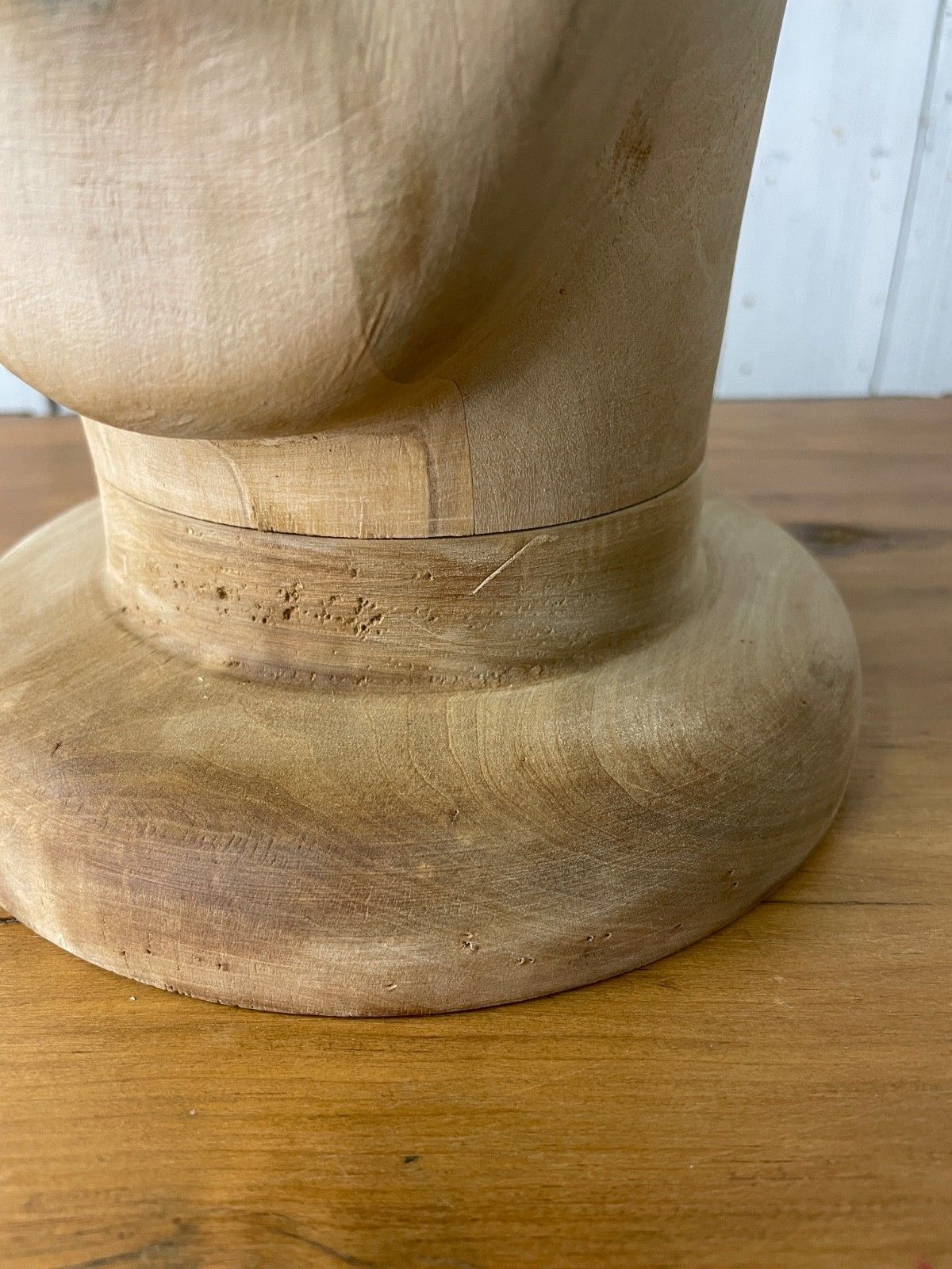 Vtg Milliners Head Hat Block Shop Display Lay French Curio Mannequin Wig Stand photo vinterior