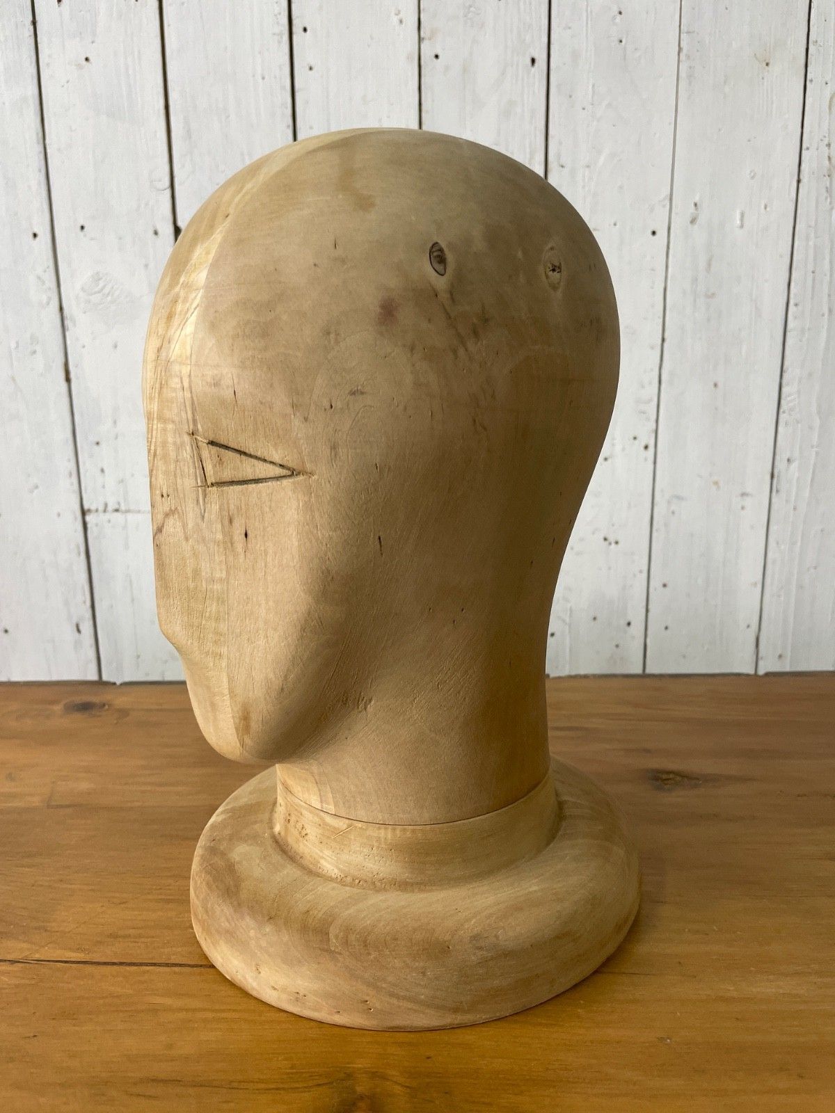 Home Decor Vtg Milliners Head Hat Block Shop Display Lay French Curio Mannequin Wig Stand photo