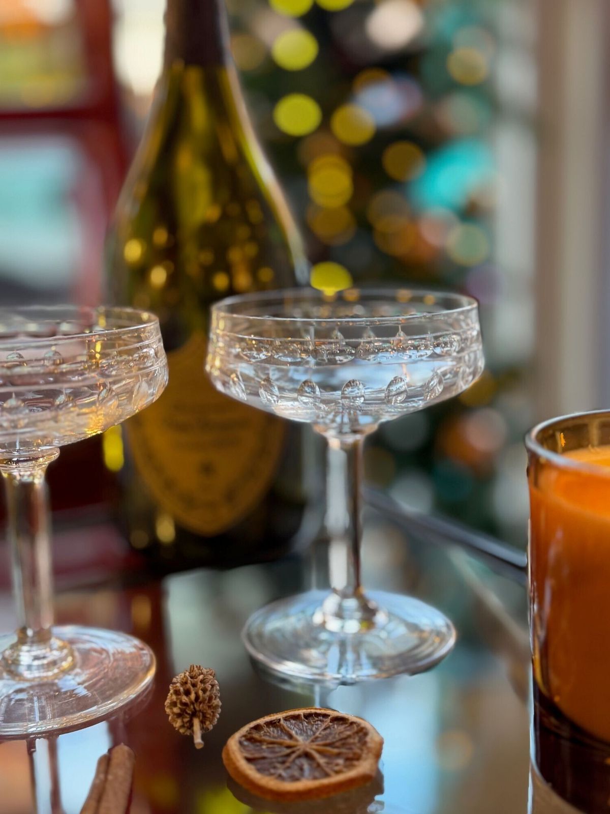 485.0 A Set Of Six 1940s Val Saint Lambert "Cordoba" Crystal Cocktail / Champagne Coupes photo