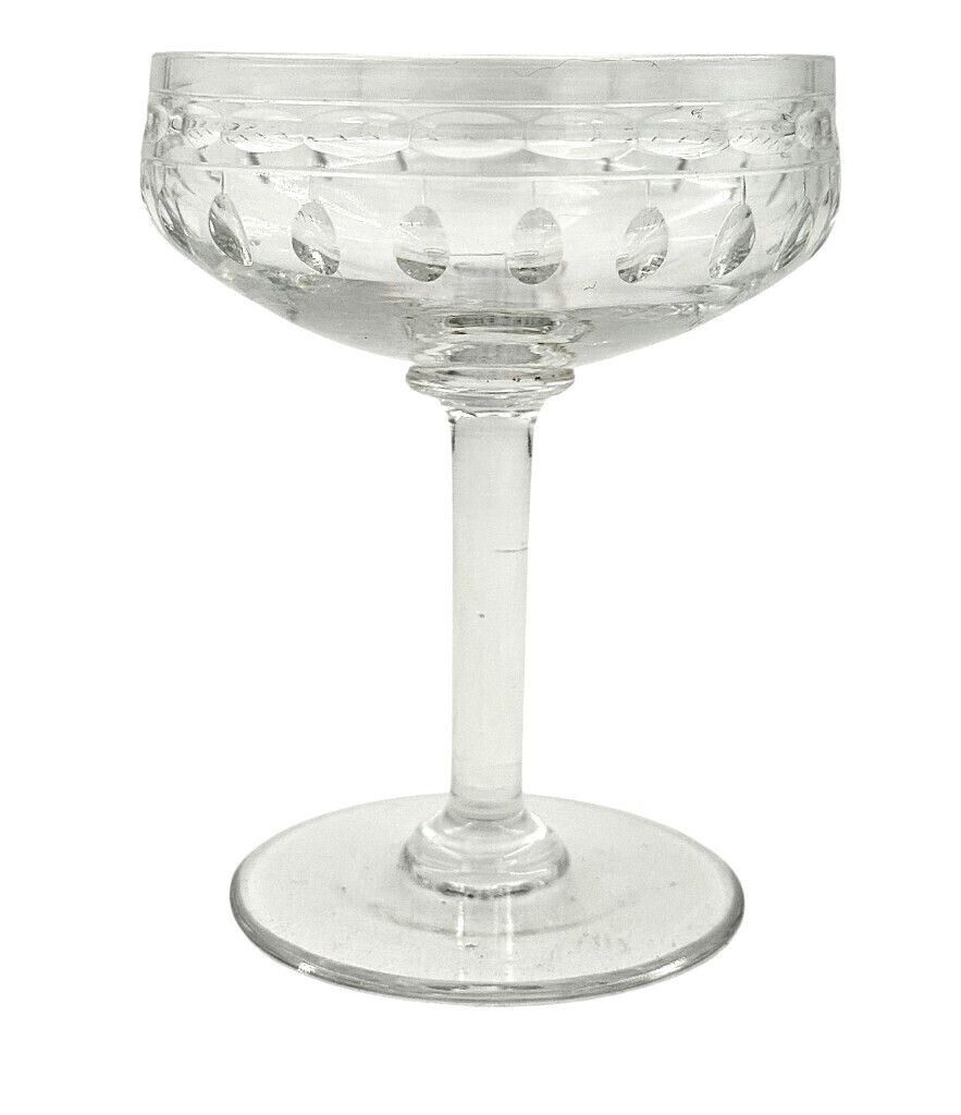 photo vinterior A Set Of Six 1940s Val Saint Lambert "Cordoba" Crystal Cocktail / Champagne Coupes