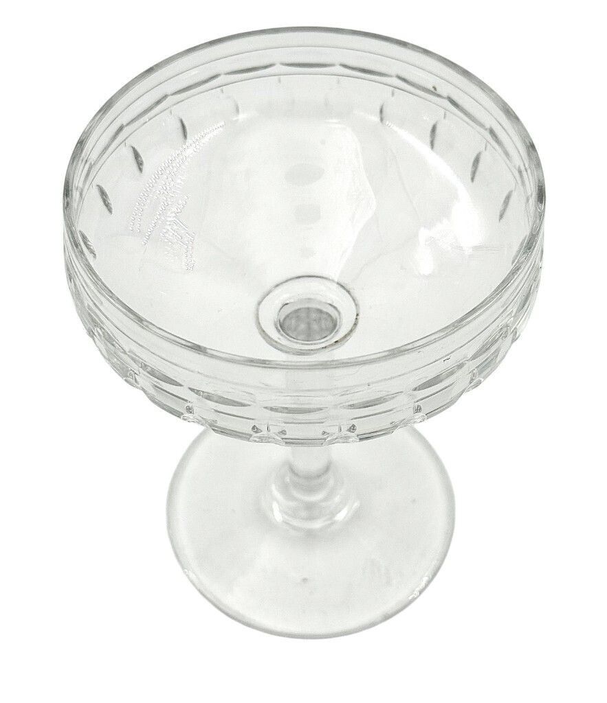 photo vintage A Set Of Six 1940s Val Saint Lambert "Cordoba" Crystal Cocktail / Champagne Coupes