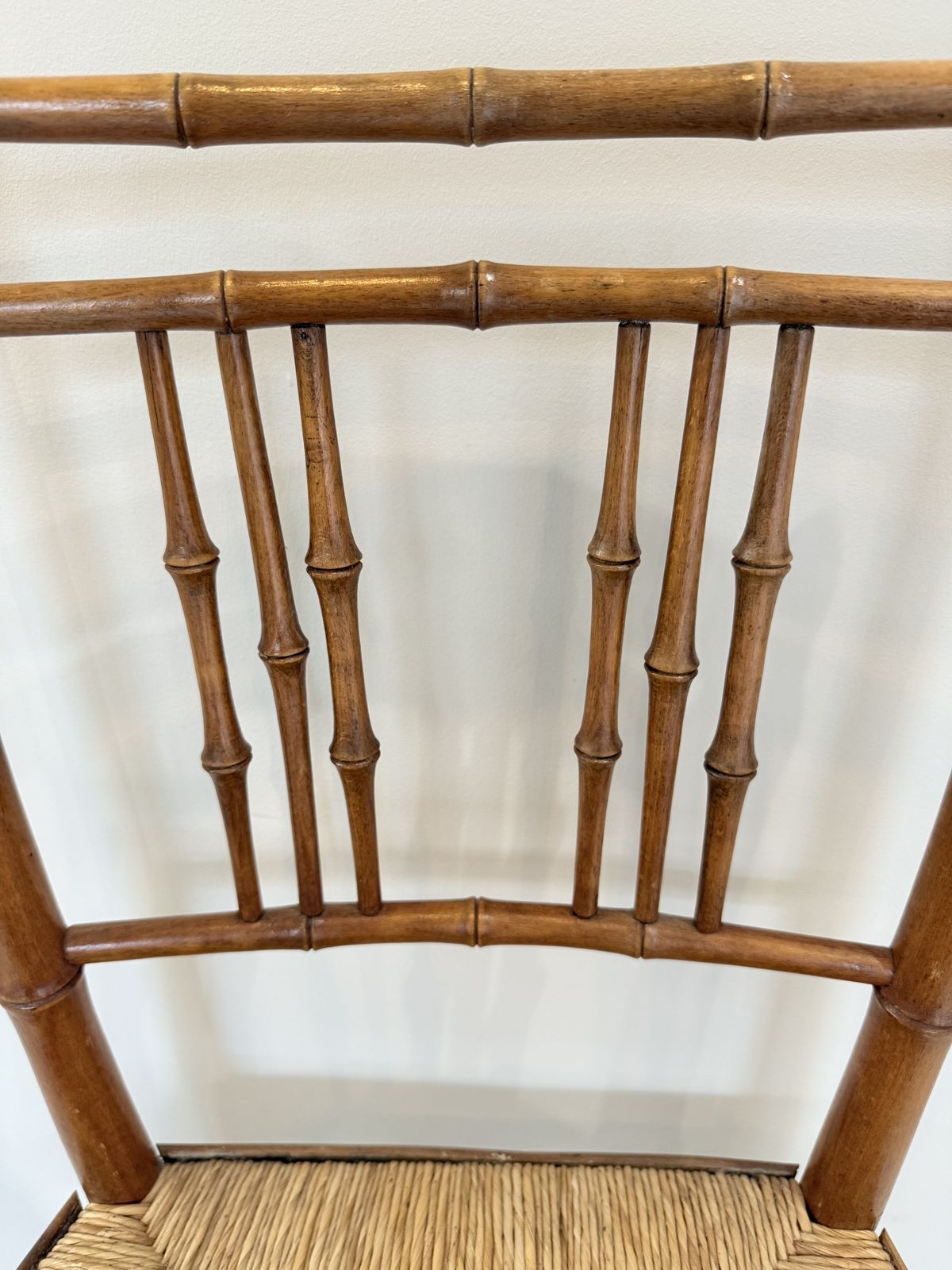 Antique Regency Faux Bamboo Occasional Chair photo for sale