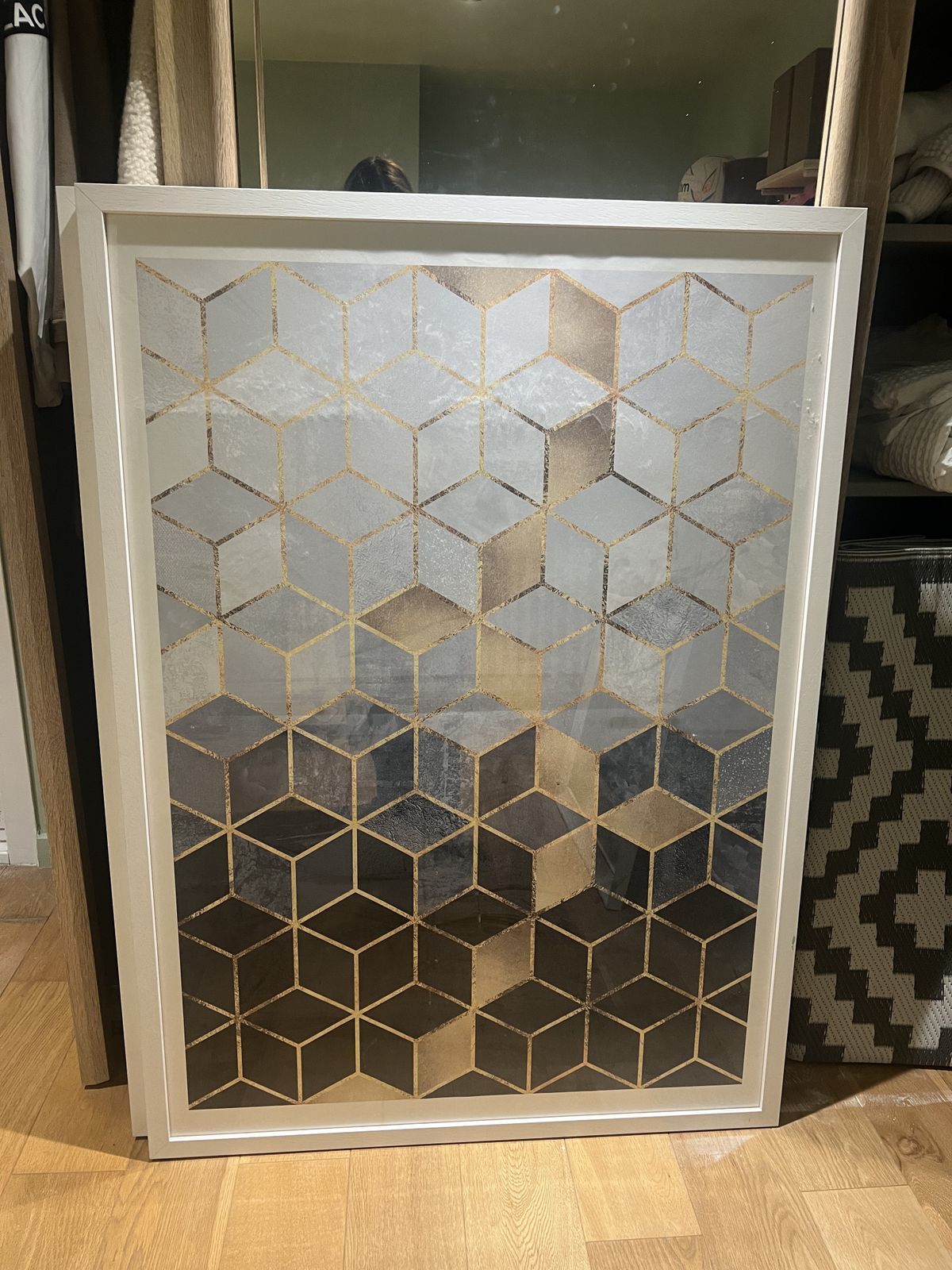 Set Of 3 Posters In Custom Made White Wooden Frames
