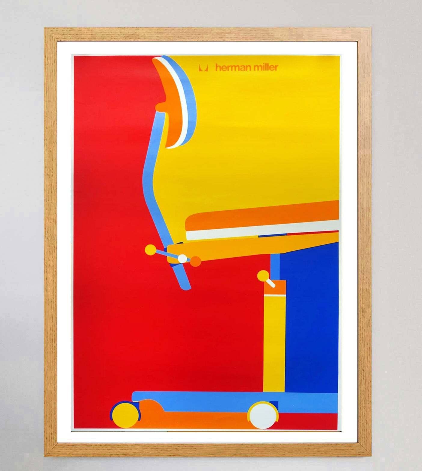 Herman Miller Kevi Chair Original Vintage Poster photo Art