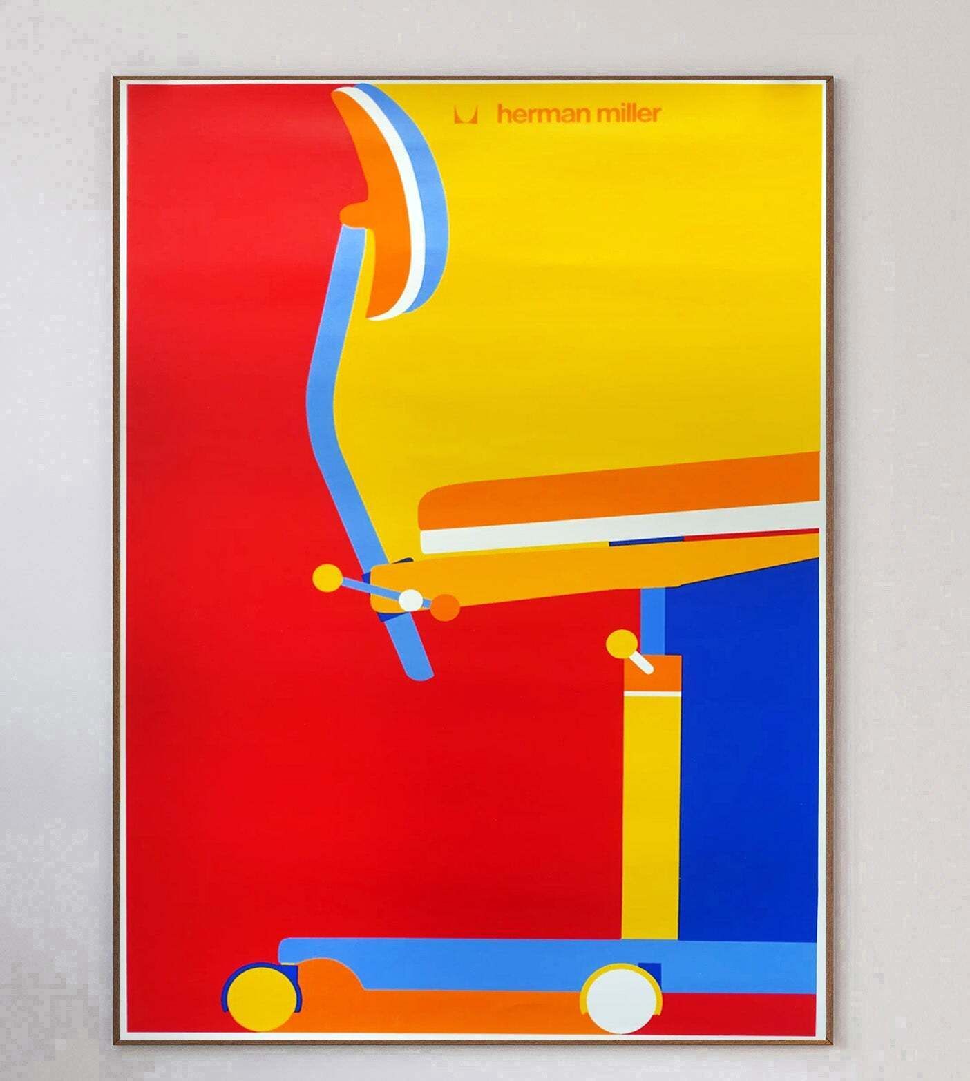 Herman Miller Kevi Chair Original Vintage Poster photo 530.0