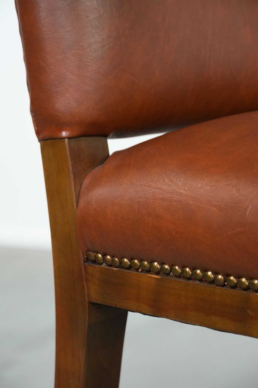 photo buy Beautiful Vintage Scandinavian Wooden And Cowhide Leather Side Table/Desk/Chair From The 1960s/1970s