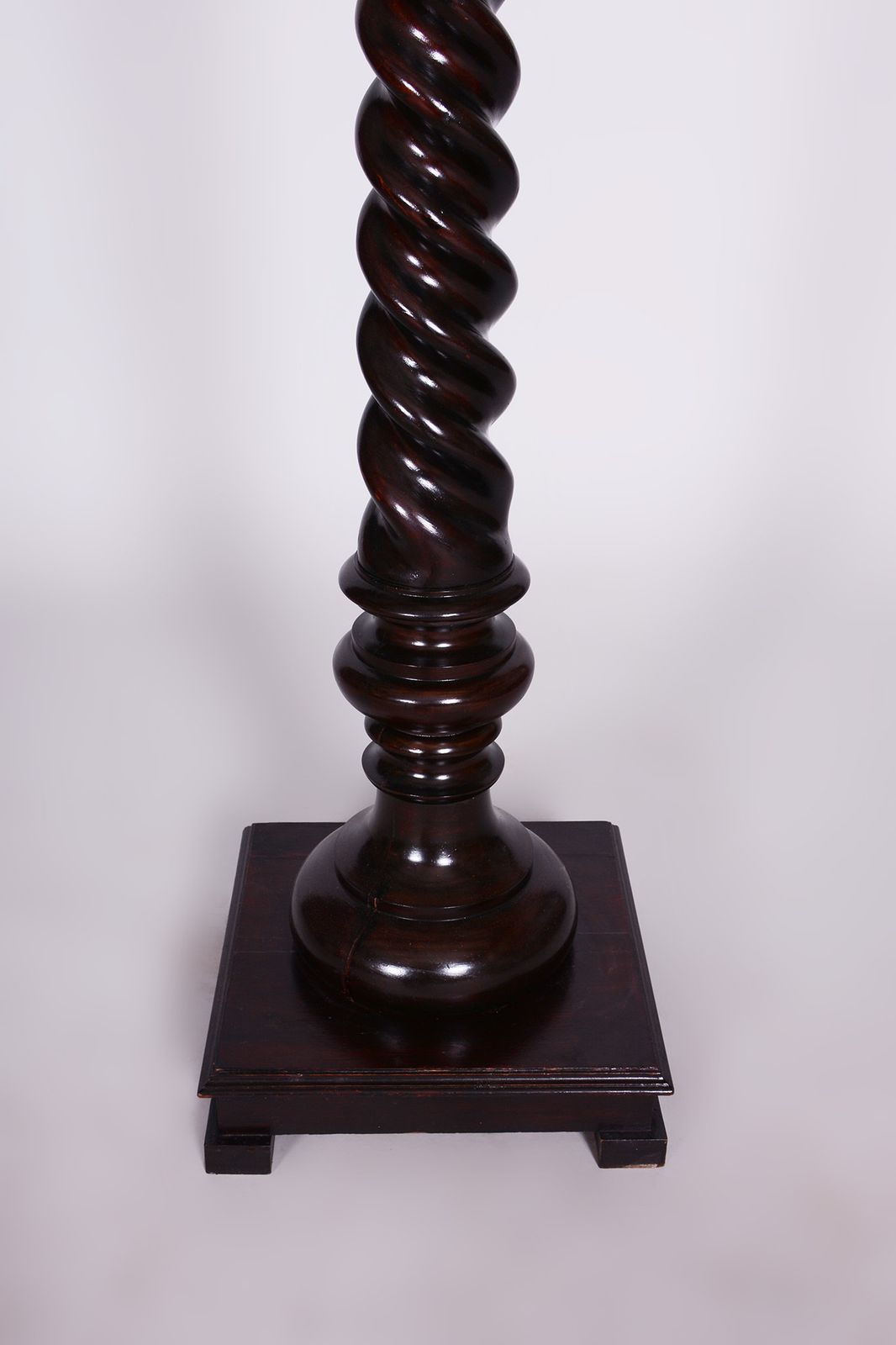 photo furniture Restored Biedermeier Pedestal, Stained Walnut, Revived Polish, Austria, 1840s