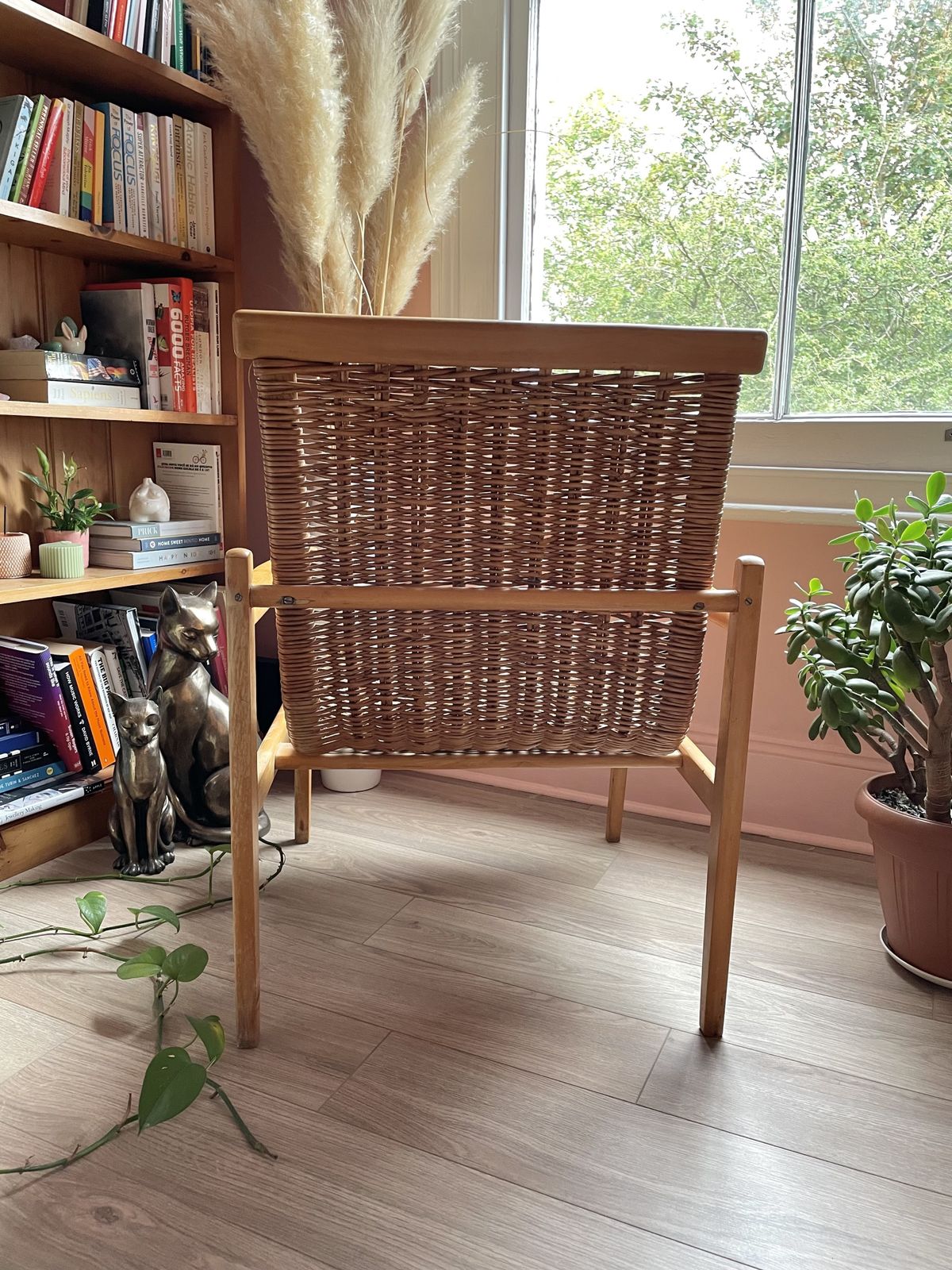 1960’s Wicker And Beech Wood Armchair By Jan Kalous For Uluv, Czechoslovakia photo 500.0