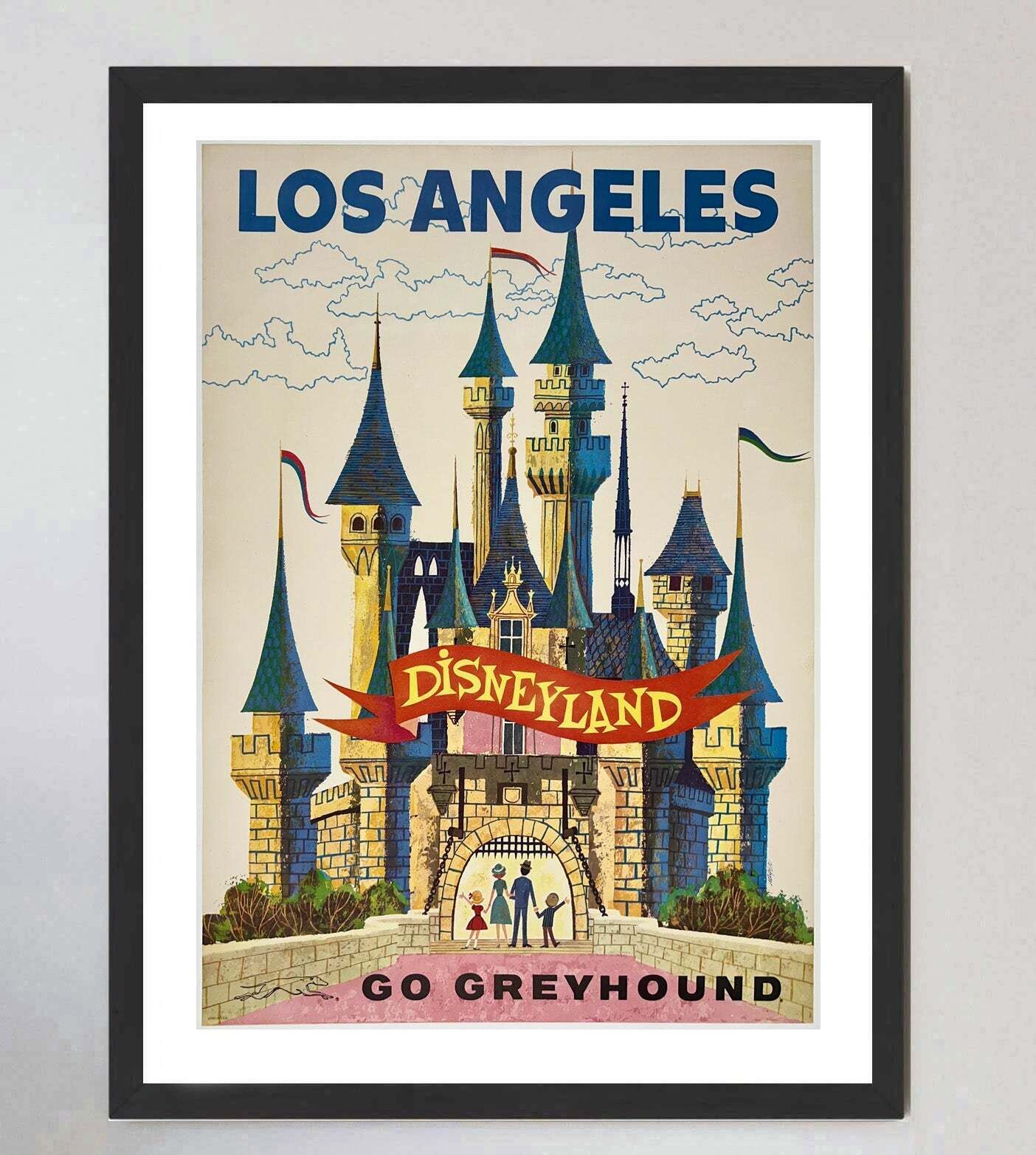 Los Angeles   Disneyland   Go Greyhound Original Vintage Poster photo furniture