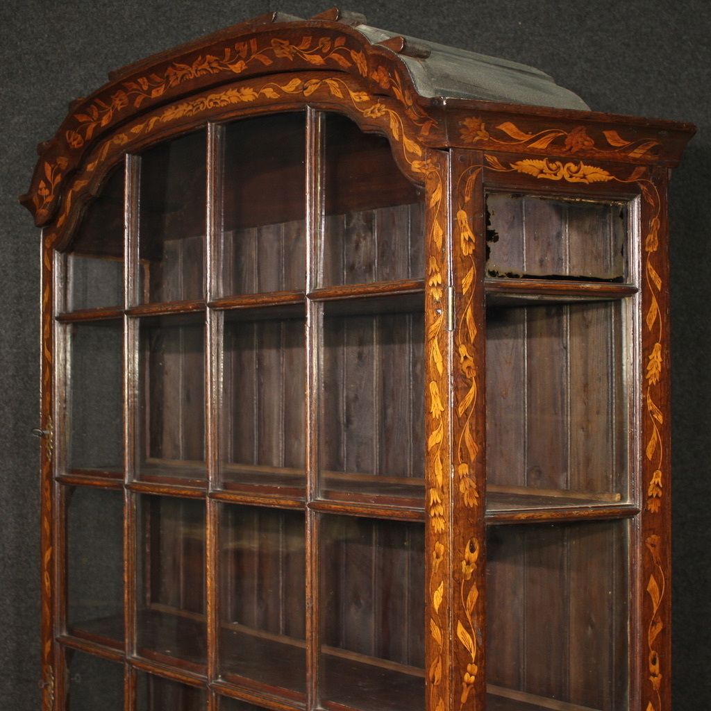 photo for sale 19th Century Dutch Inlaid Display Cabinet