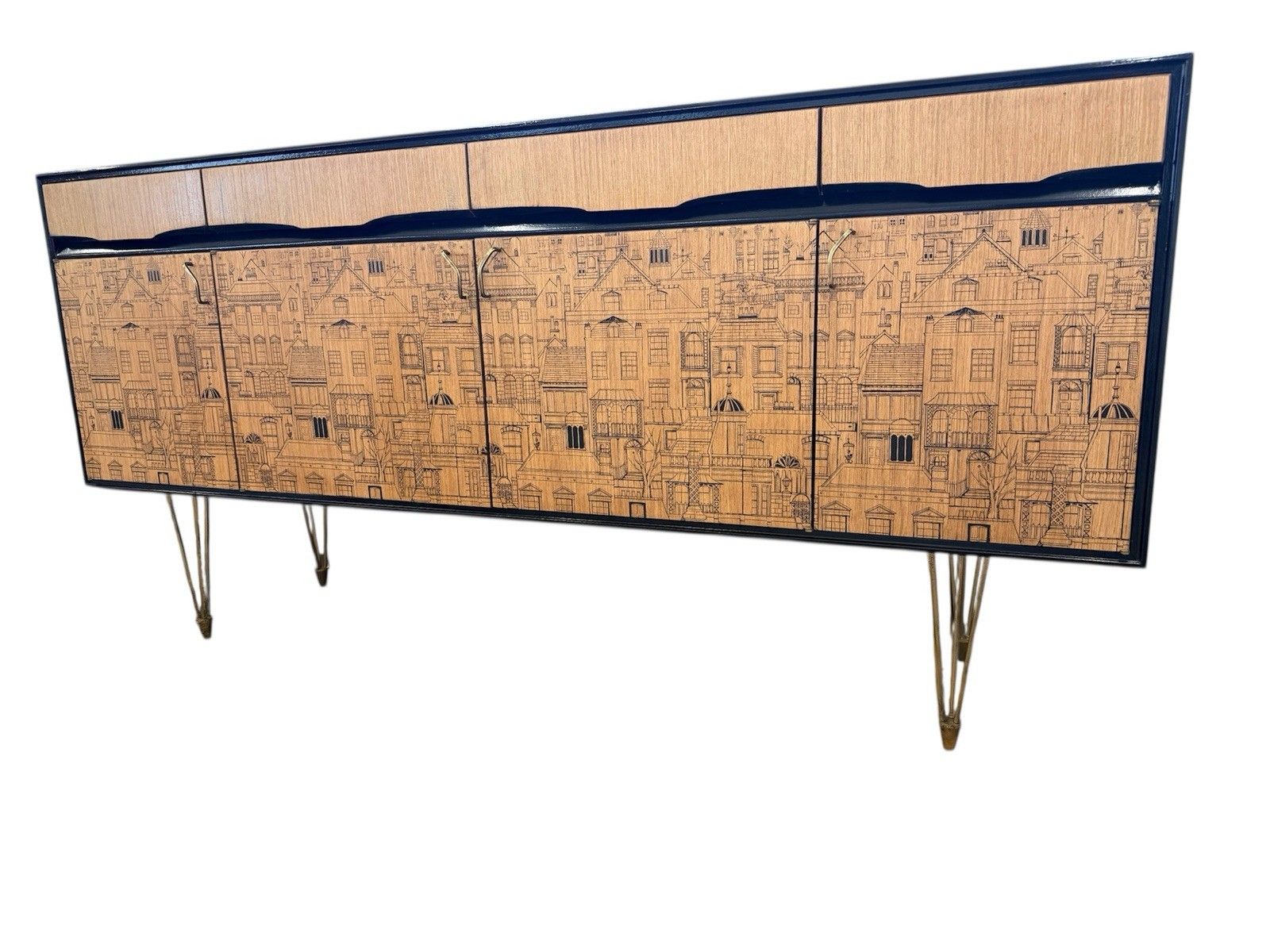 Retro Vintage Sideboard Birch Ply 1950s 60s Heals Rare Design photo furniture