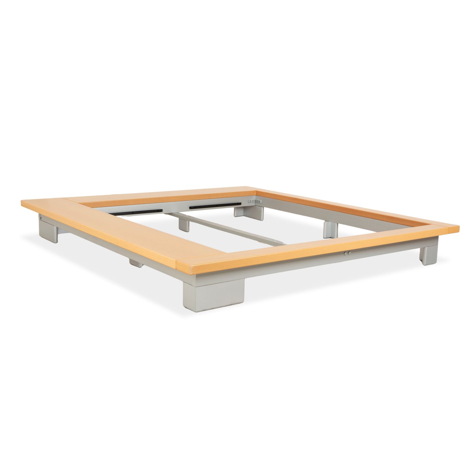 Ligne Roset Wooden Double Bed, Brown, 200x180 Cm
